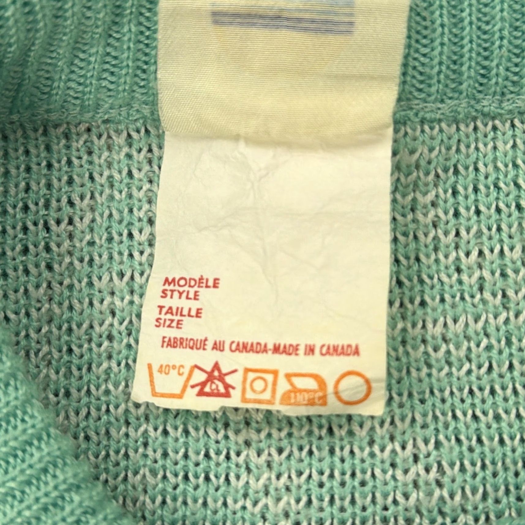 Vintage VINTAGE Isle Mode Sweater Womens L Green Floral Knit Dolman Shoulder Pads Crew Pullover 80s 90s Womens Size L / US 10 / IT 46 - 5 Thumbnail