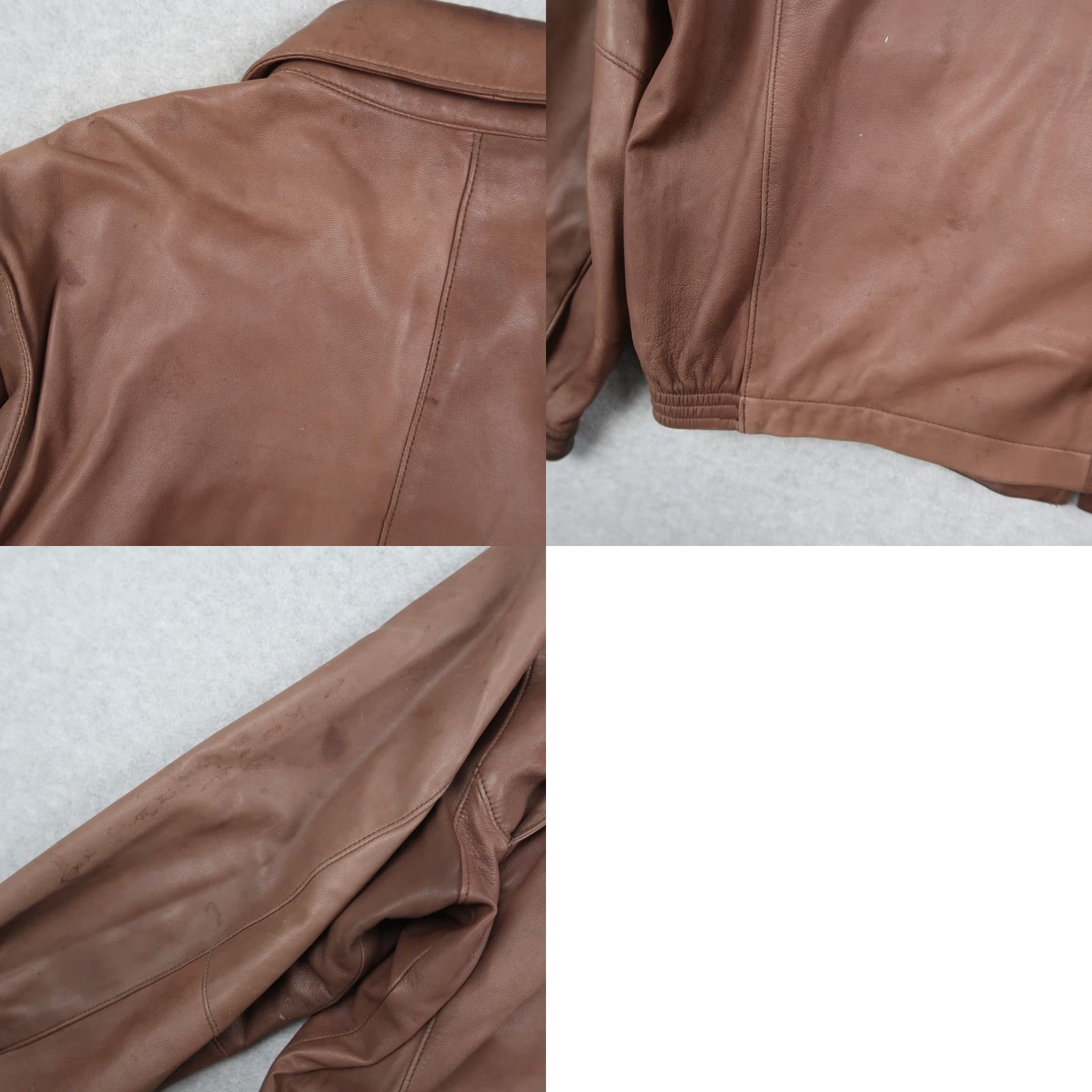Golden Bear Golden Bear Leather Jacket Men's XL Regular Zip Up Bomber Brown 90s Classic Vintage Theme Casual Travel Winter Fall Spring Zip Full Zip Size US XL / EU 56 / 4 - 11 Thumbnail