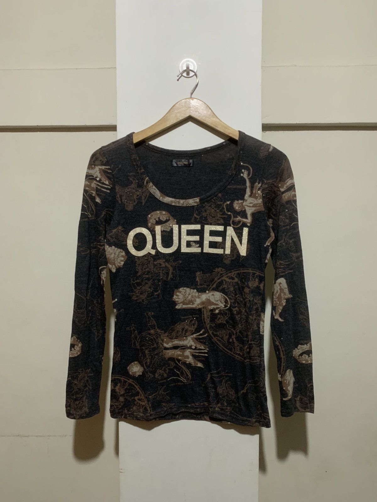 Japanese 2nd sign AOP Silk Mesh Long Sleeve Tee