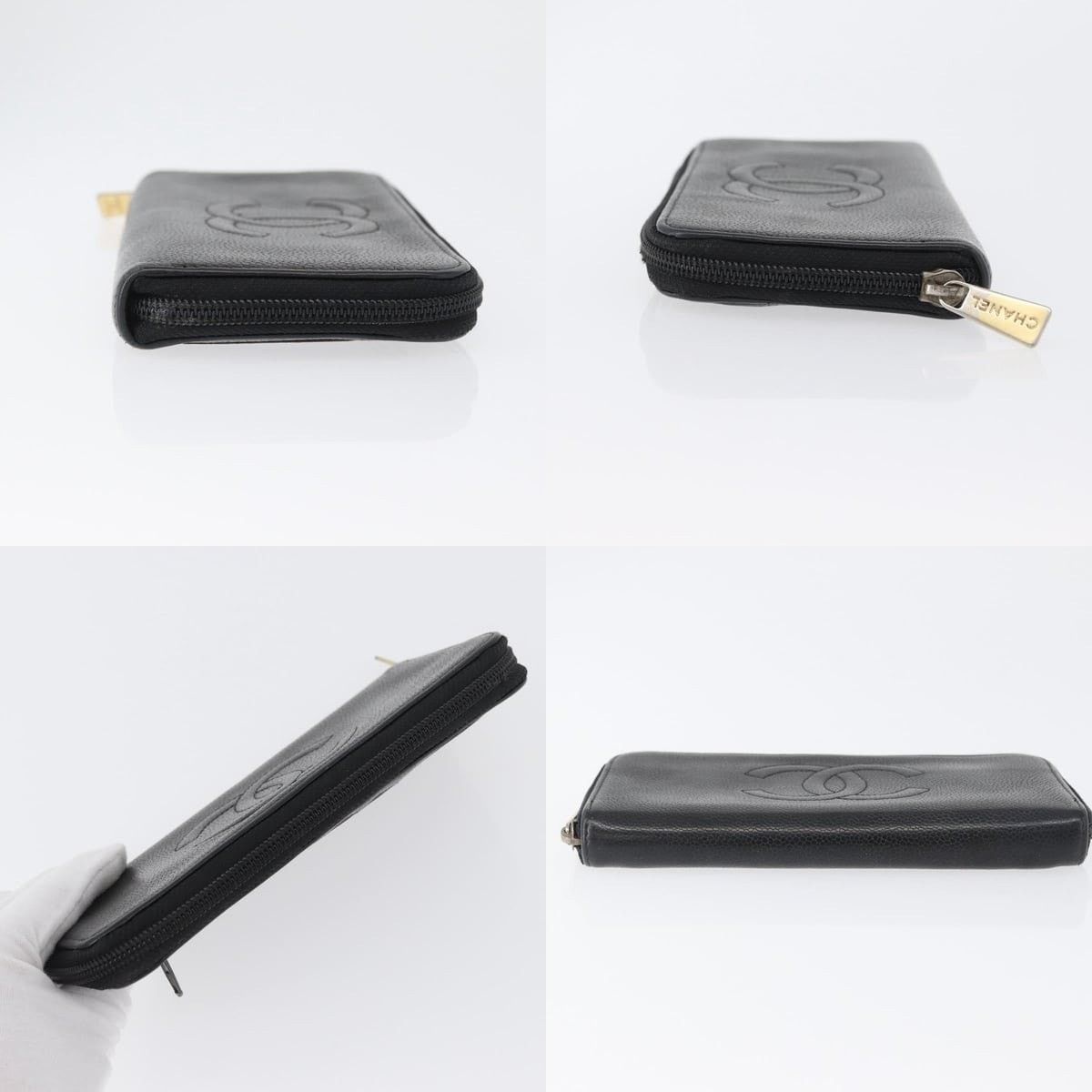 Chanel Chanel Long Wallet Caviar Skin Black CC Size ONE SIZE - 3 Thumbnail