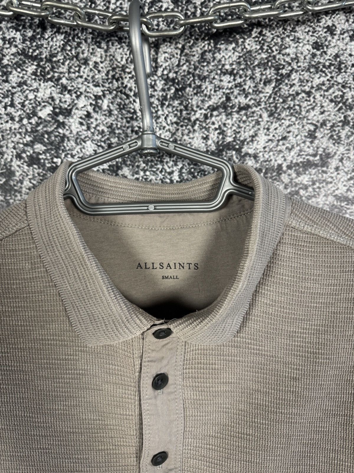 Allsaints Allsaints Clash Long Sleeve Polo Shirt Luxury Cotton Size S Size US S / EU 44-46 / 1 - 7 Thumbnail