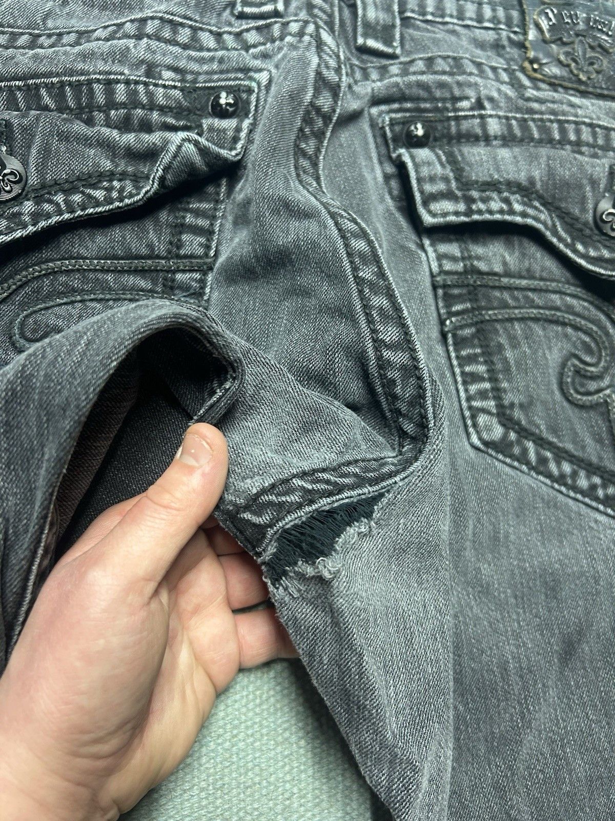 Rock Revival Rock Revival Steven straight jeans faded embroidered 40x32 Size US 40 / EU 56 - 4 Thumbnail