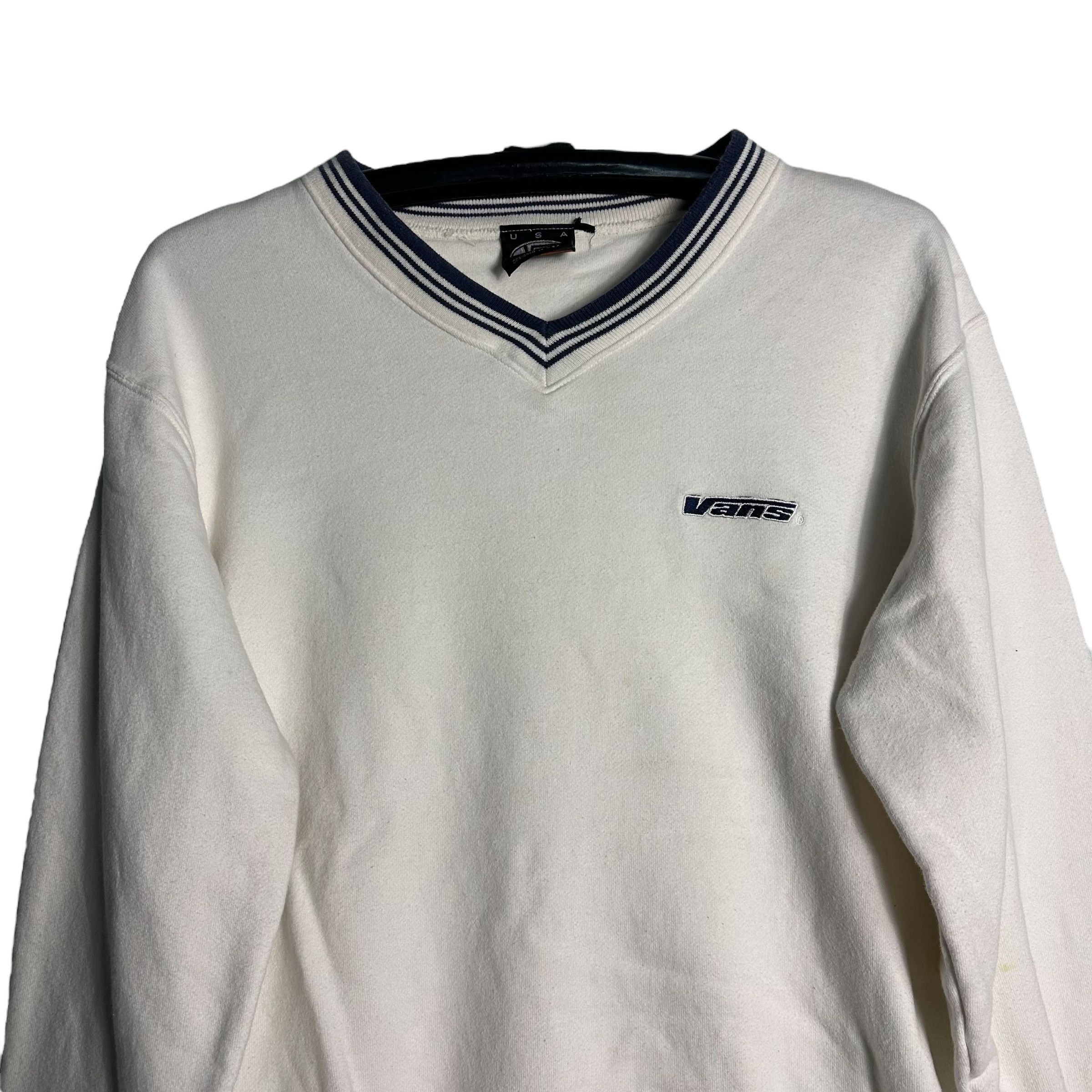 Vans 🔥RARE🔥Vintage Vans Sweatshirt Pullover V-Neck Sweatshirt Size US M / EU 48-50 / 2 - 2 Thumbnail