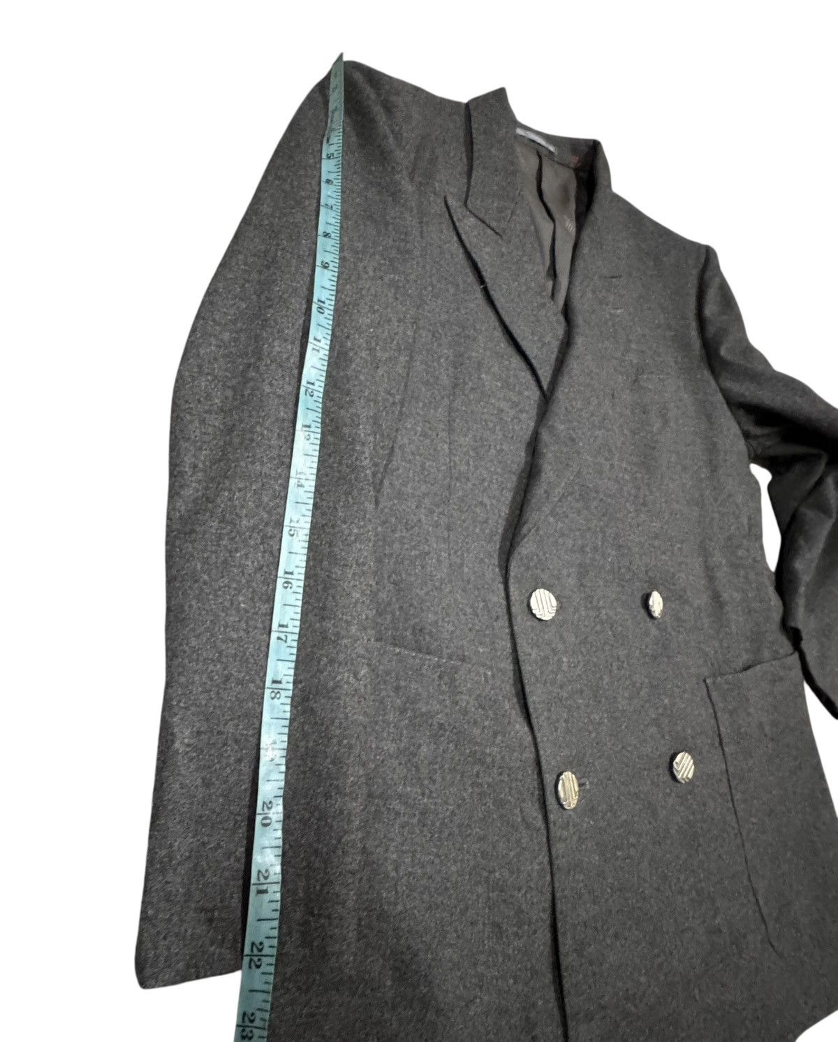 Lanvin Vtg🔥Lanvin Paris Gray Double Breasted Lana Wool Jacket Size 36R - 18 Thumbnail