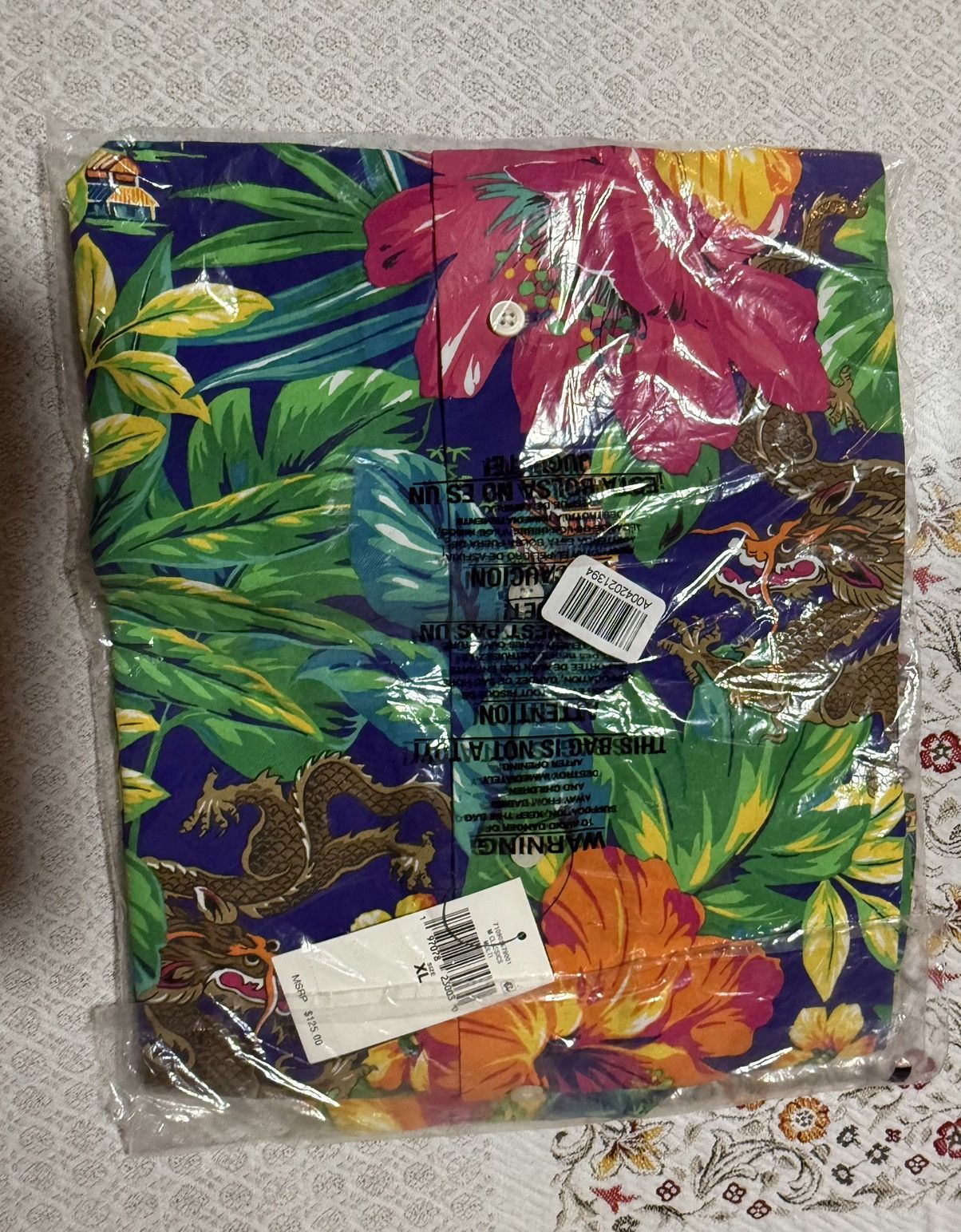 Polo Ralph Lauren Polo Ralph Lauren Classic Fit Tropical Oxford Camp Shirt Size US XL / EU 56 / 4 - 6 Thumbnail
