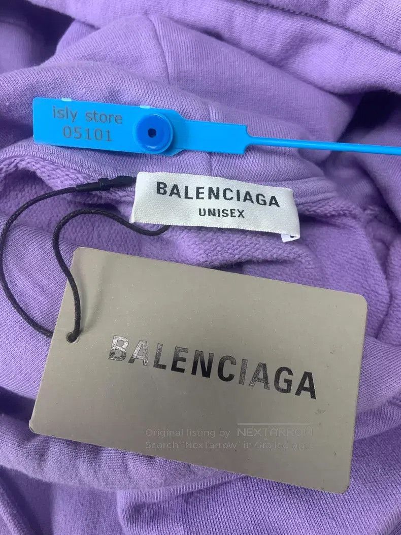 Other Balenciaga Solid Color Logo Embroidered Hooded Sweatshirt Size S / US 4 / IT 40 - 5 Thumbnail
