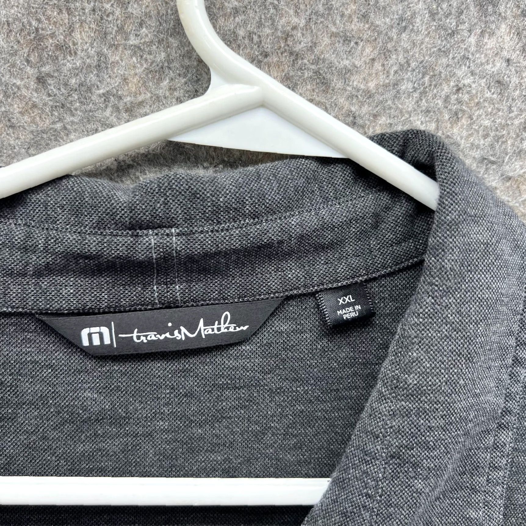 TravisMathew Travis Mathew Polo Shirt Men XXL Heather Gray Casual Pima Cotton Polyester Size US XXL / EU 58 / 5 - 5 Thumbnail