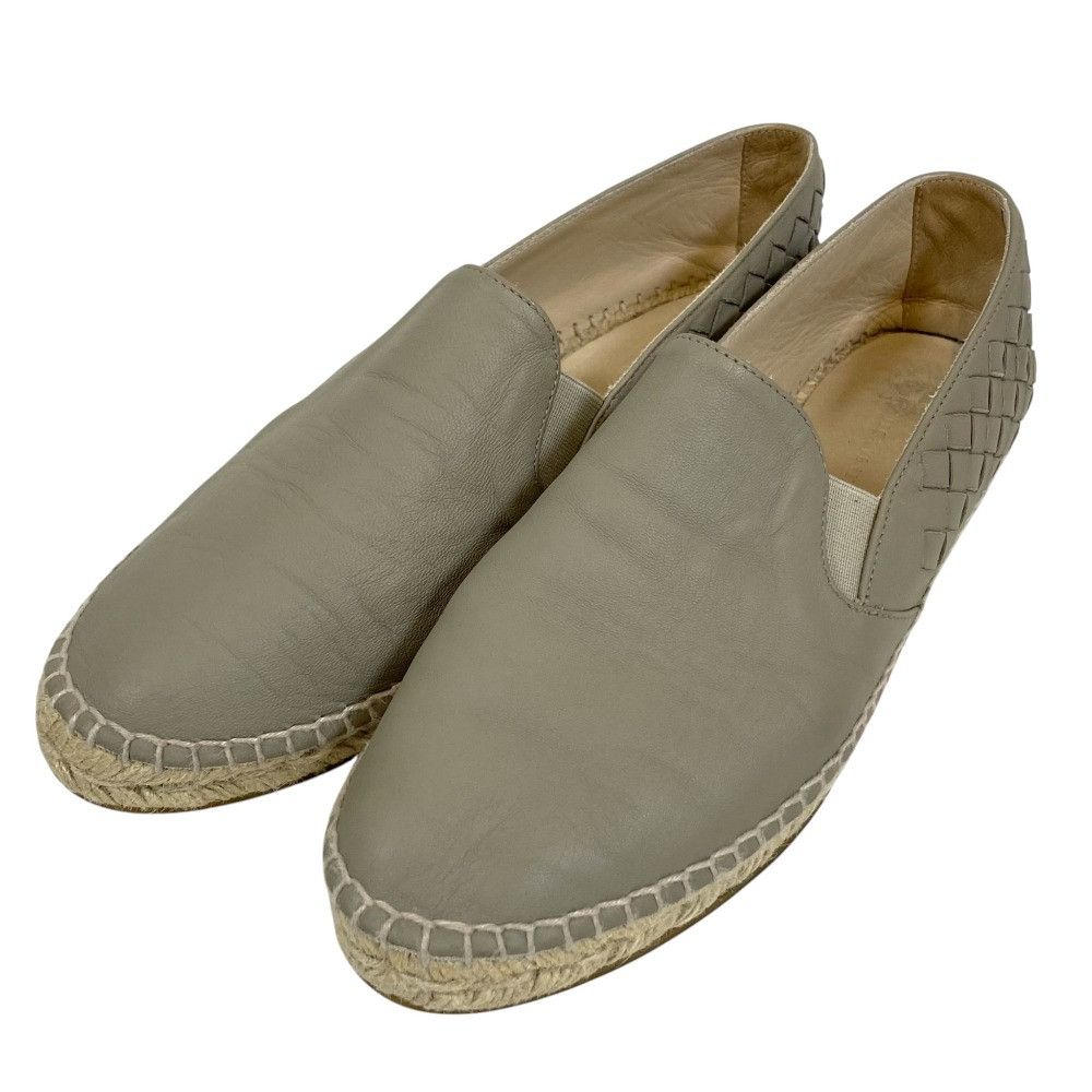 Bottega Veneta Bottega Veneta Bottega Veneta Intrecciato Leather Espadrille Slip-on Leather Shoes DUTY FREE for USA Size ONE SIZE - 1 Thumbnail