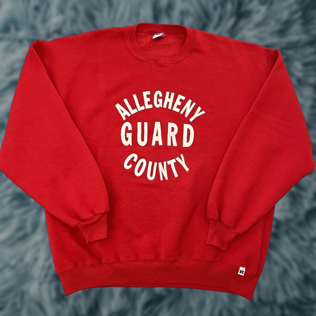 Russell Athletic VINTAGE Russell Athletic Allegheny Sweater Pullover Shirt Mens 2XL Red USA Crew Neck Fleece Logo Cotton Blend Polyester Instant Washable Size US XXL / EU 58 / 5 - 1 Thumbnail