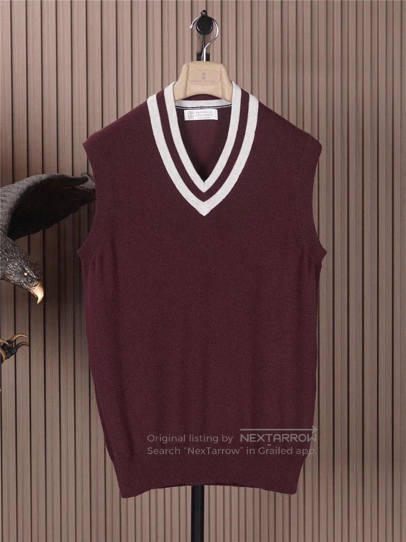 Brunello Cucinelli Brunello Cucinelli Double-plied Cashmere Vest Size US M / EU 48-50 / 2 - 1 Thumbnail