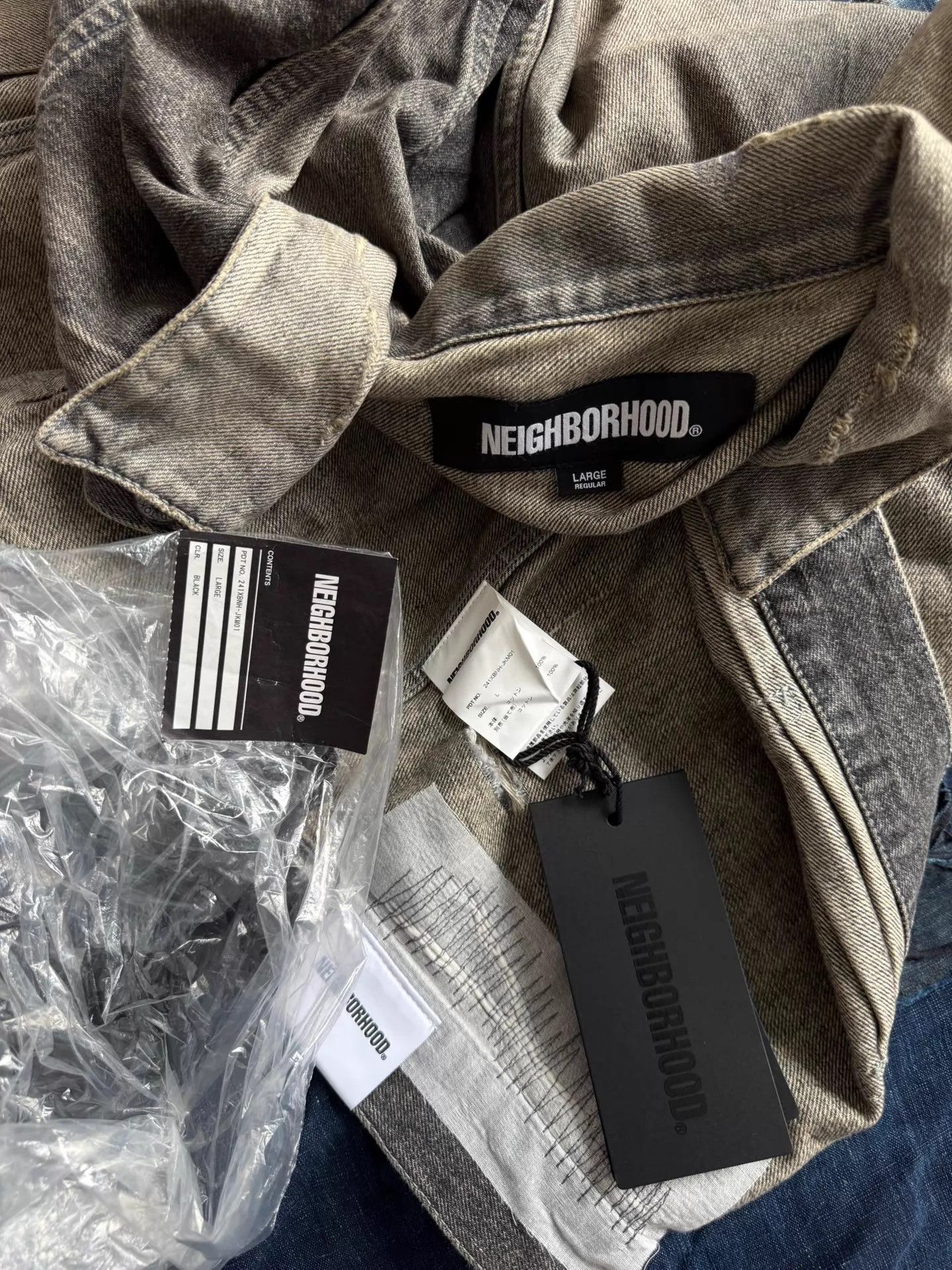 Neighborhood NBHD 24SS Type1 WashedDistressed Blk L Denim Jkt Size US L / EU 52-54 / 3 - 9 Thumbnail