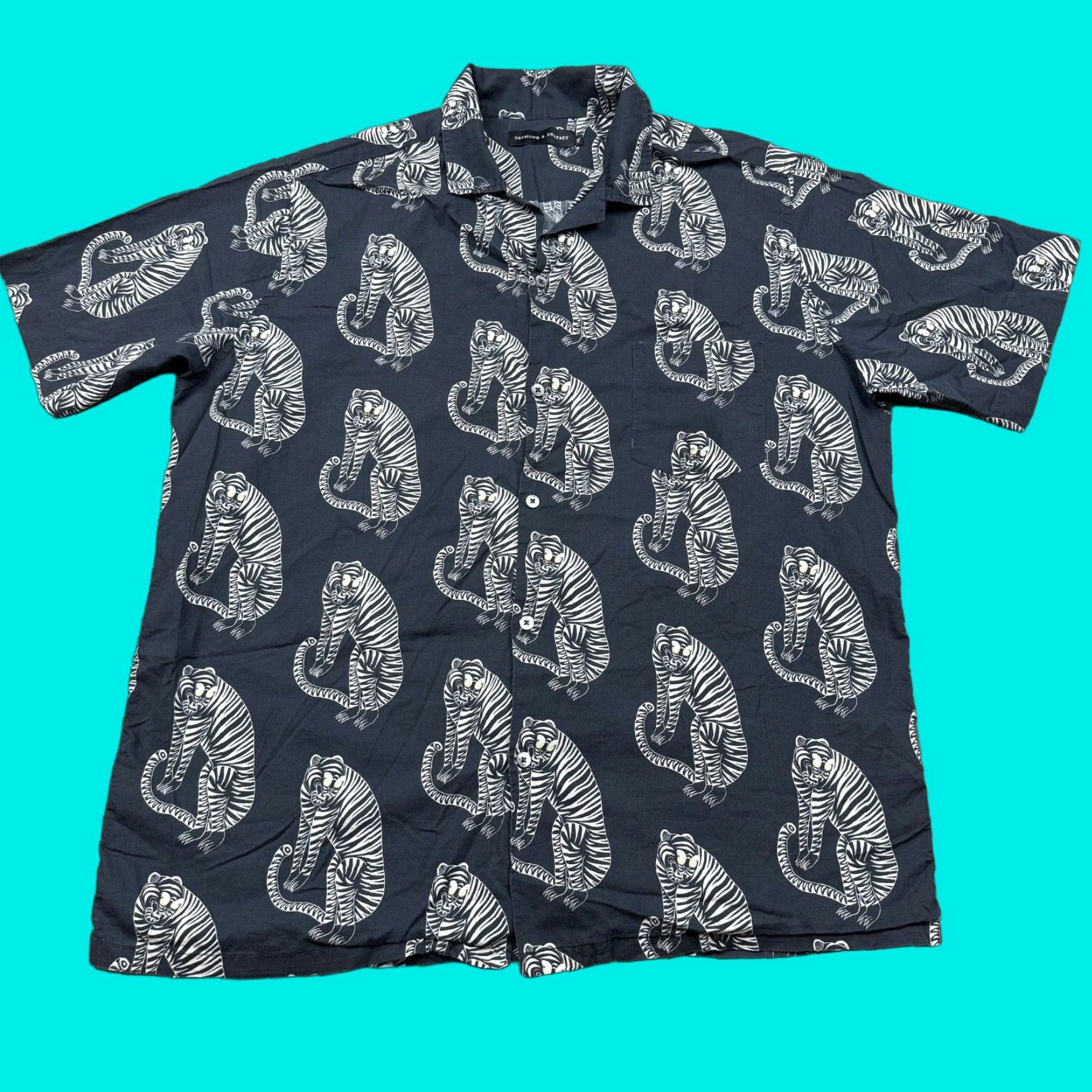 Vintage Desmond Dempsey Pajama Top Shirt XL Black Men Brevity? Size US XL / EU 56 / 4 - 1 Thumbnail