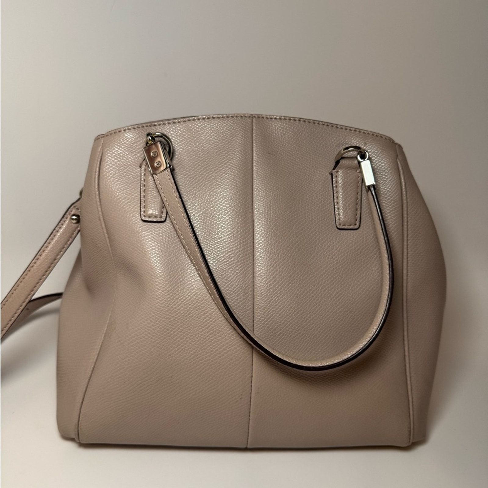 Coach Coach Minetta Crossgrain Leather Satchel/Crossbody Taupe Size ONE SIZE - 8 Thumbnail