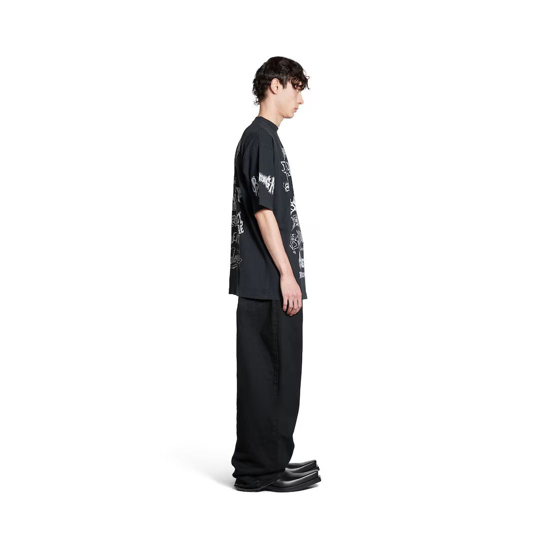 Balenciaga o1tr1nto0725 DIY Metal T-Shirt Large Fit in Black Size US XS / EU 42 / 0 - 2 Thumbnail