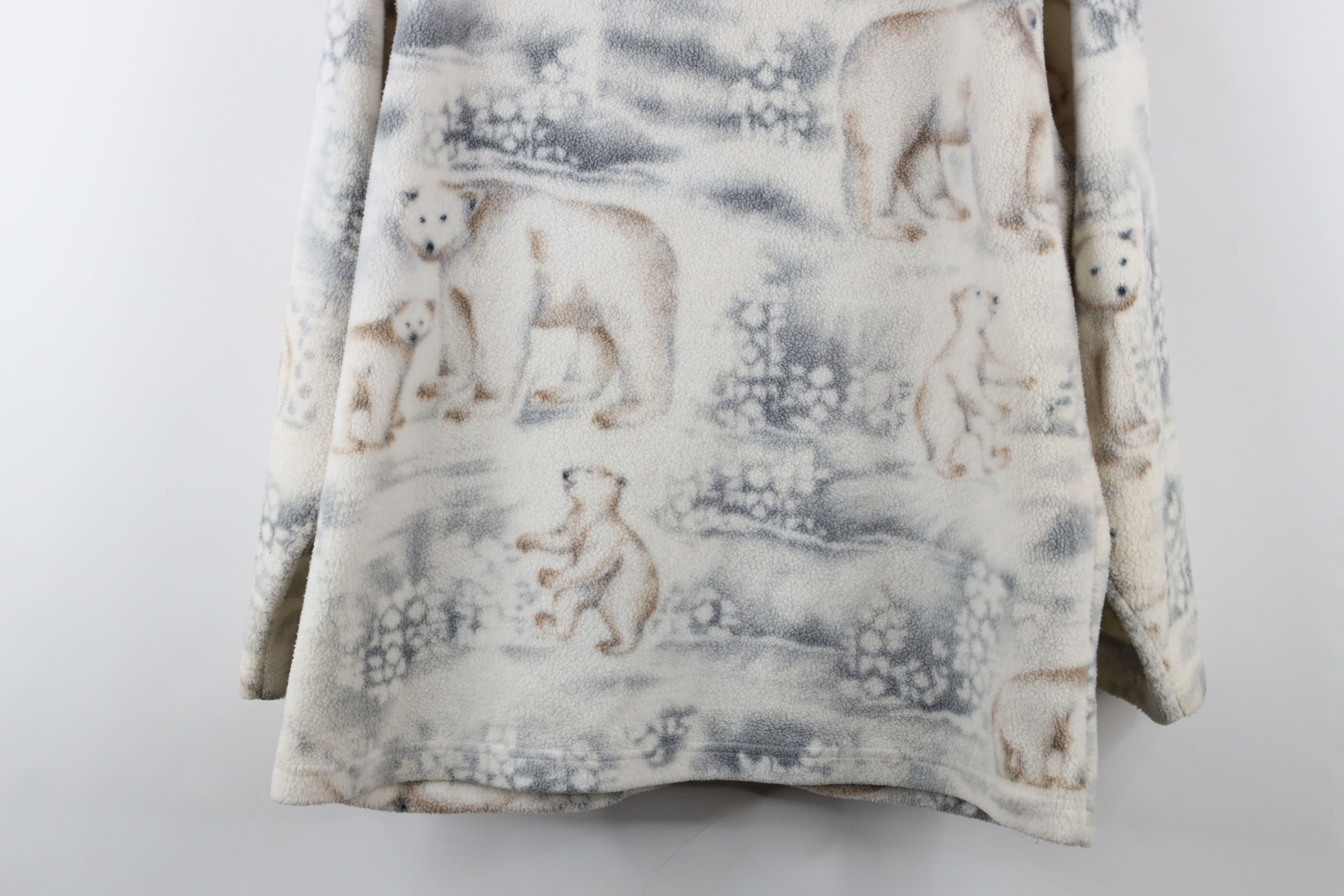Vintage Vintage 90s Streetwear Bear All Over Print Fleece Jacket Size S / US 4 / IT 40 - 14 Thumbnail