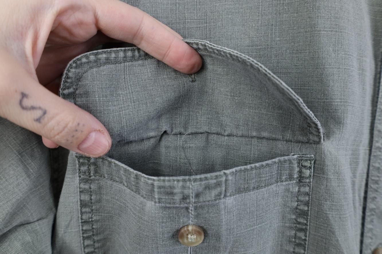 Vintage Vintage 90s Streetwear Stonewash Short Sleeve Collared Shirt Size US L / EU 52-54 / 3 - 4 Thumbnail