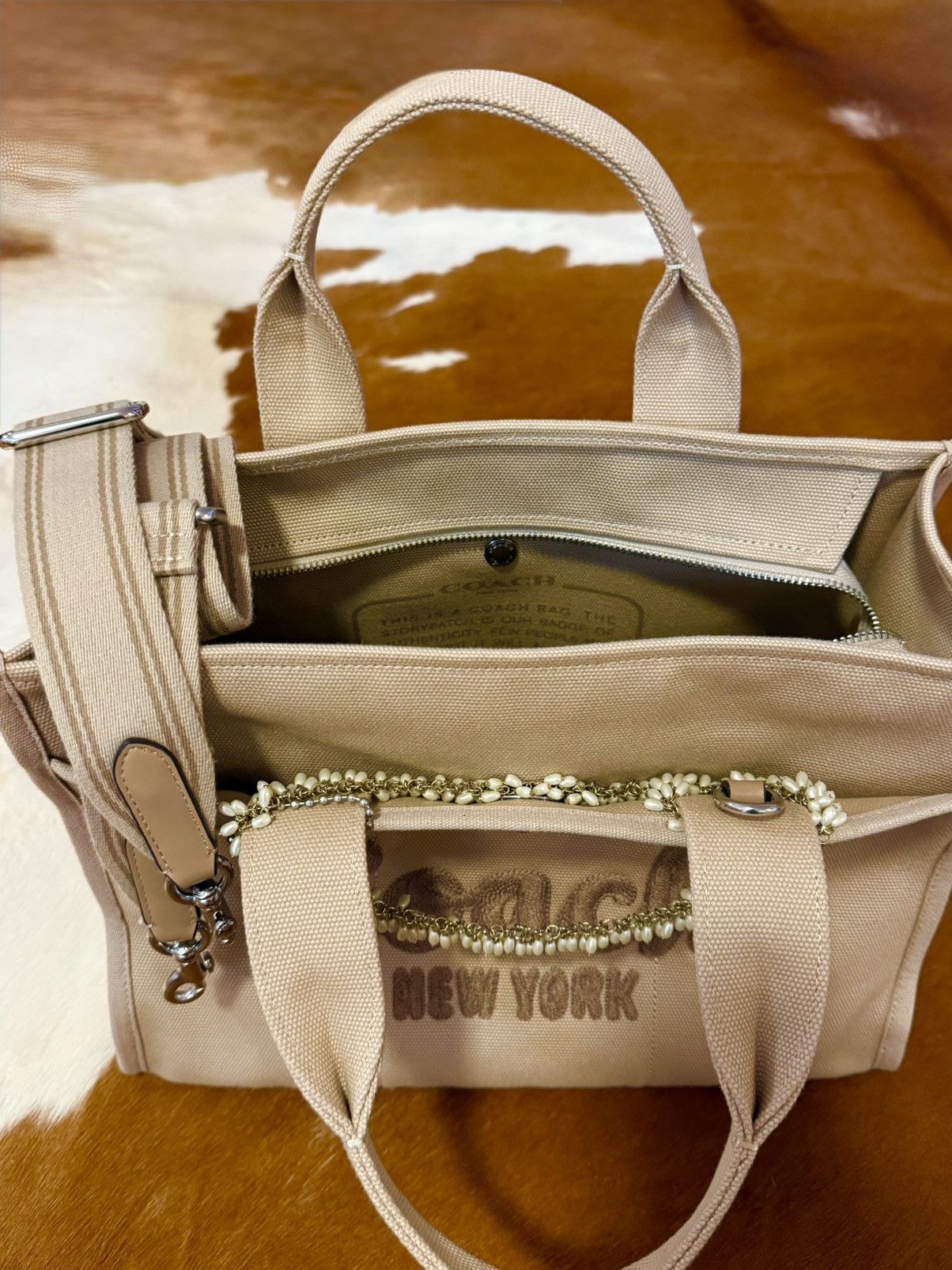 Coach COACH - CARGO CANVAS TOTE BAG 42 Size ONE SIZE - 3 Thumbnail