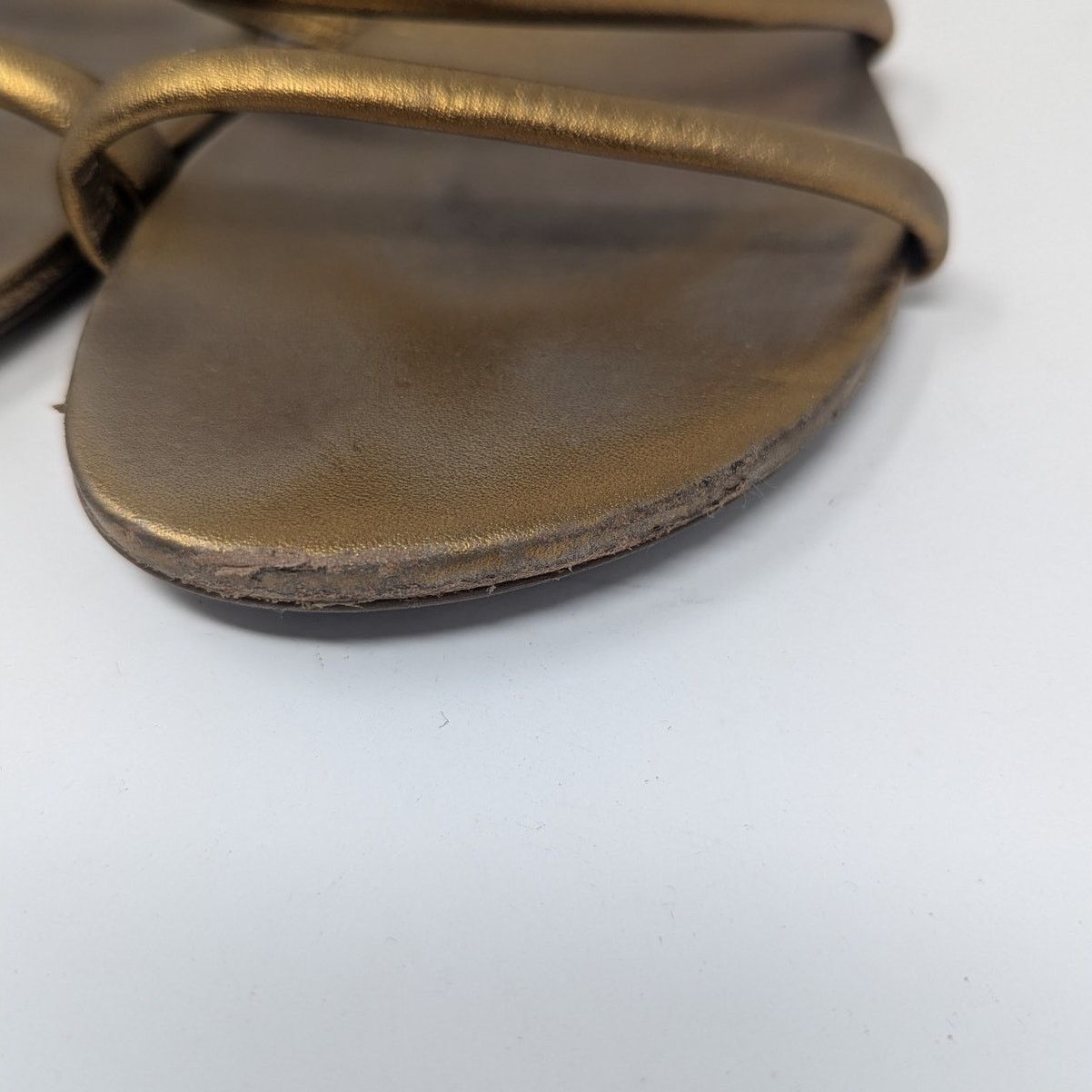 SCHUTZ Schutz Flat Gladiator Slip On Sandal Gold Size 6.5 Size US 6.5 / IT 36.5 - 10 Thumbnail