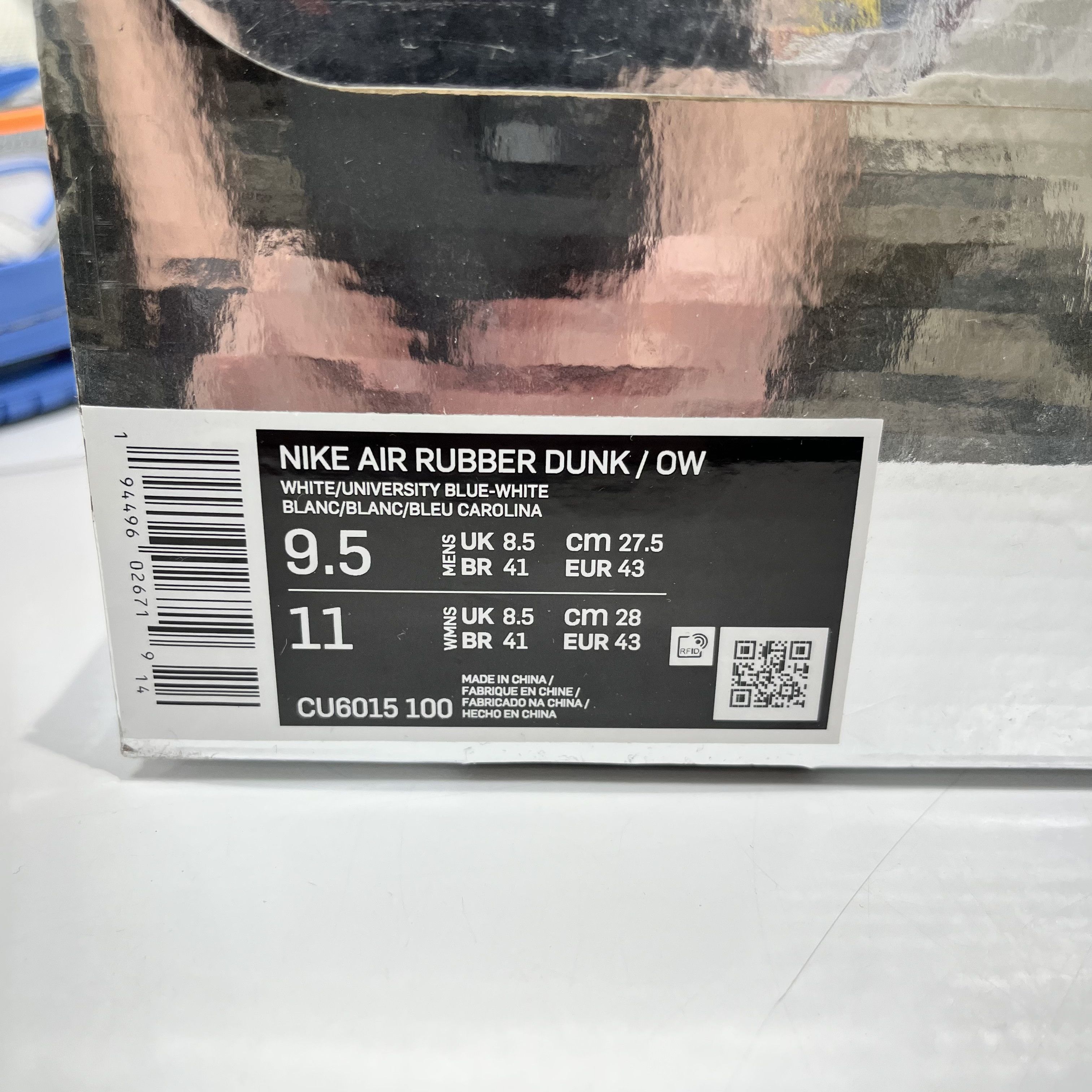 Nike × Off-White NIKE DUNK RUBBER LOW X OFF-WHITE UNIVERSITY BLUE Size US 9.5 / EU 42-43 - 20 Thumbnail