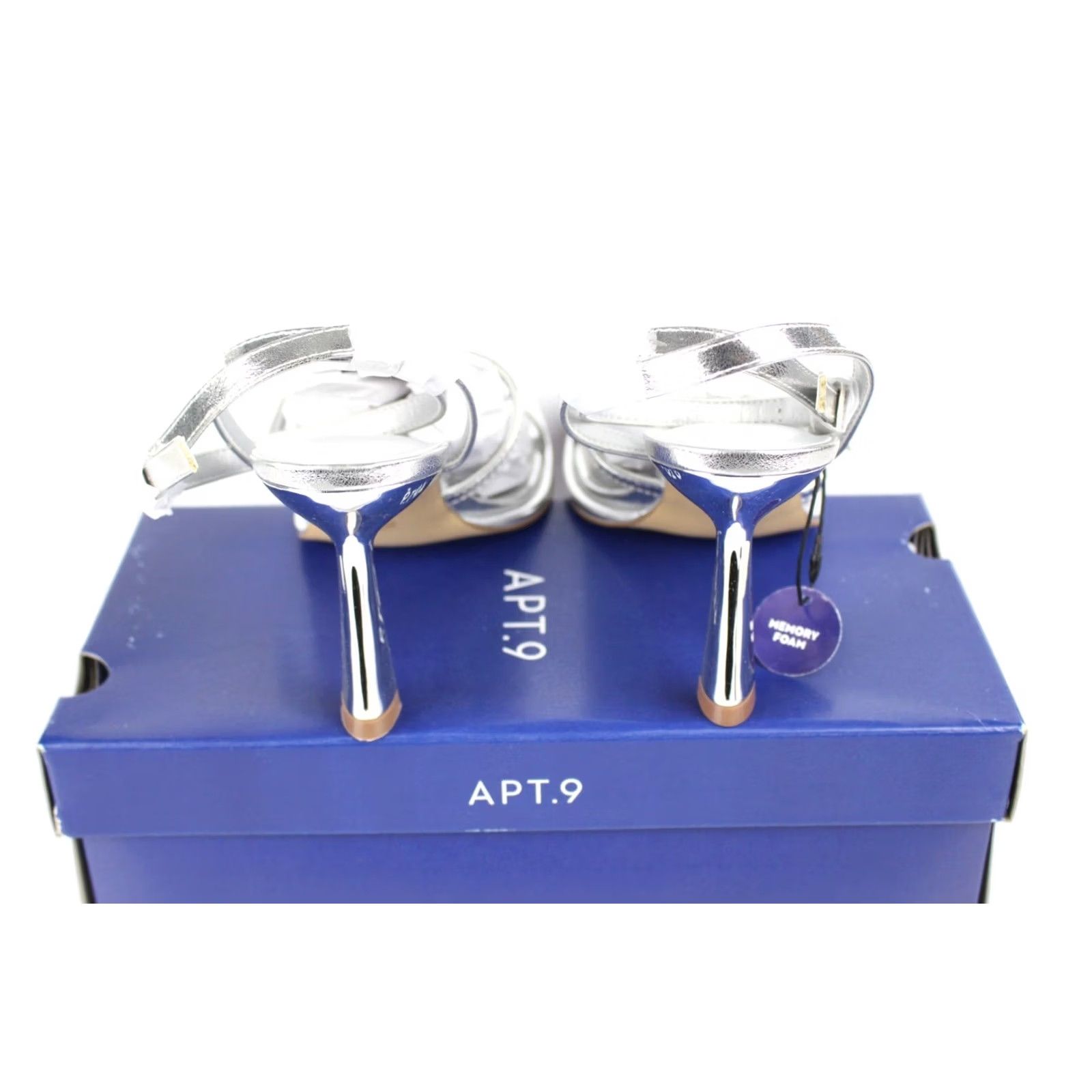 Apt. 9 Apt. 9 Women's Three Strap Buckle Dress Heels 9 Silver Size M / US 6-8 / IT 42-44 - 5 Thumbnail
