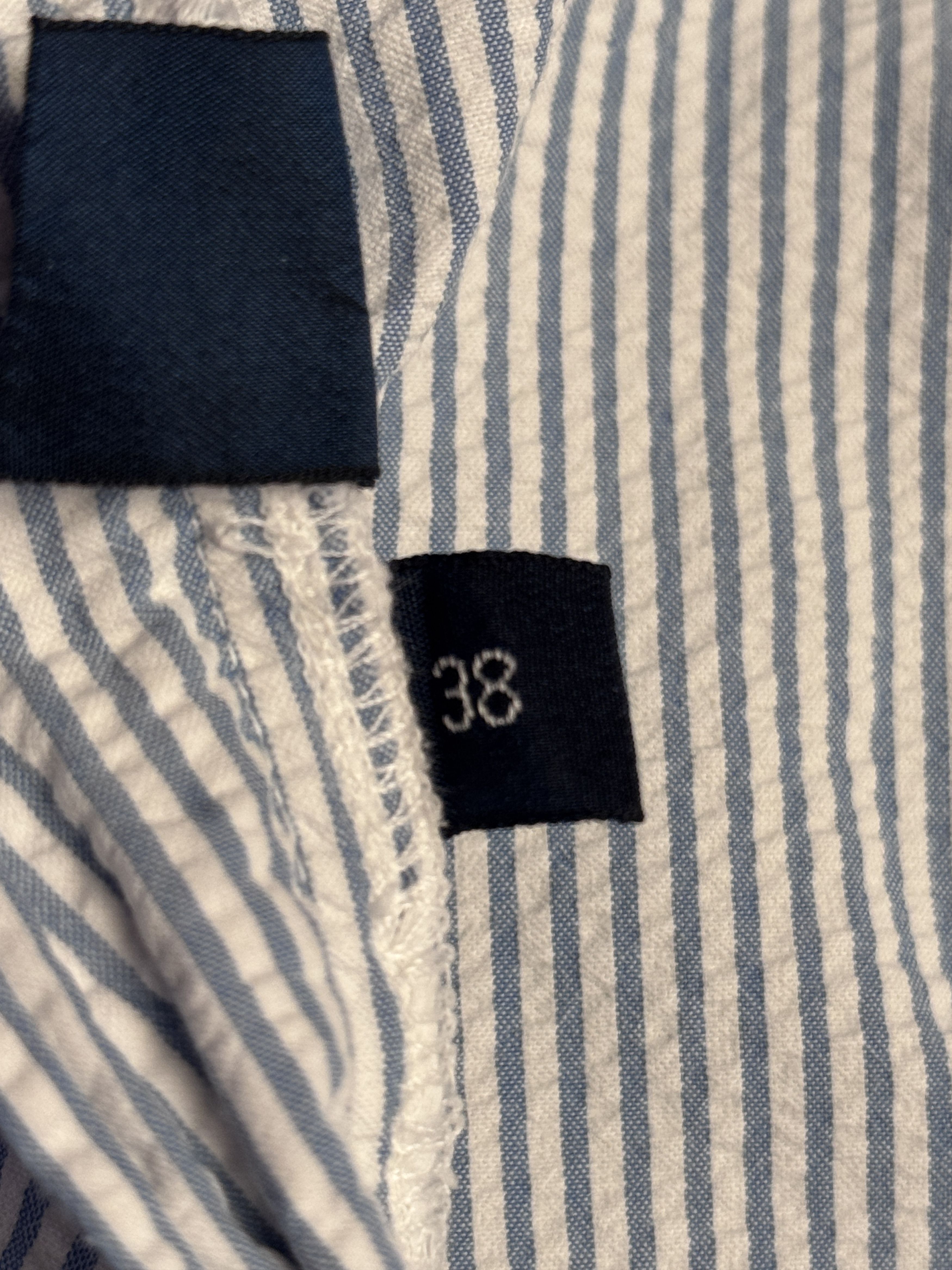 Vintage Vintage Y2K Polo Willis Shorts in Light Blue Seersucker Size US 38 / EU 54 - 4 Thumbnail