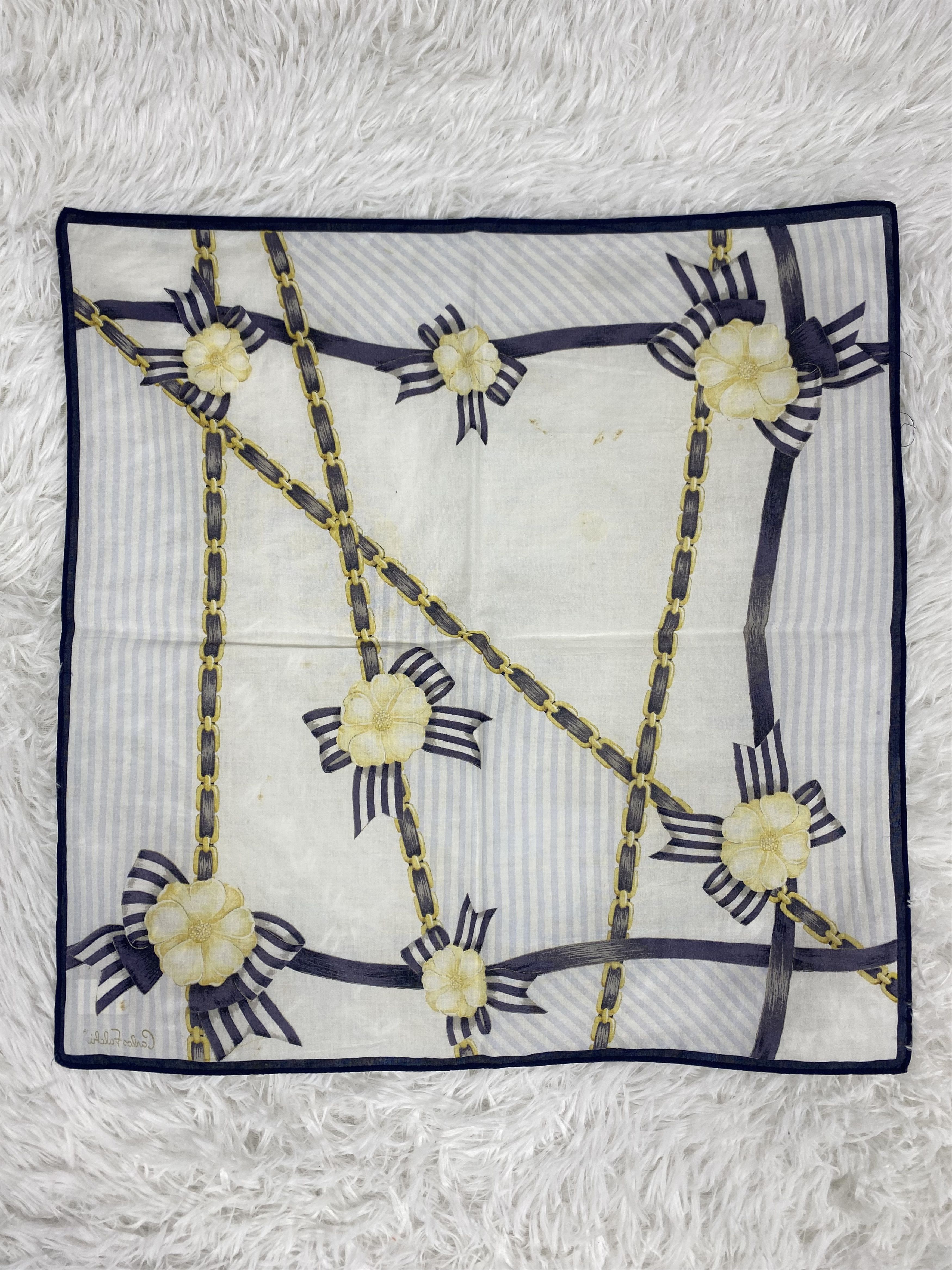 Designer × Vintage Vintage Carlos Falchi Handkerchief Neckerchief PH0883 Size ONE SIZE - 4 Thumbnail