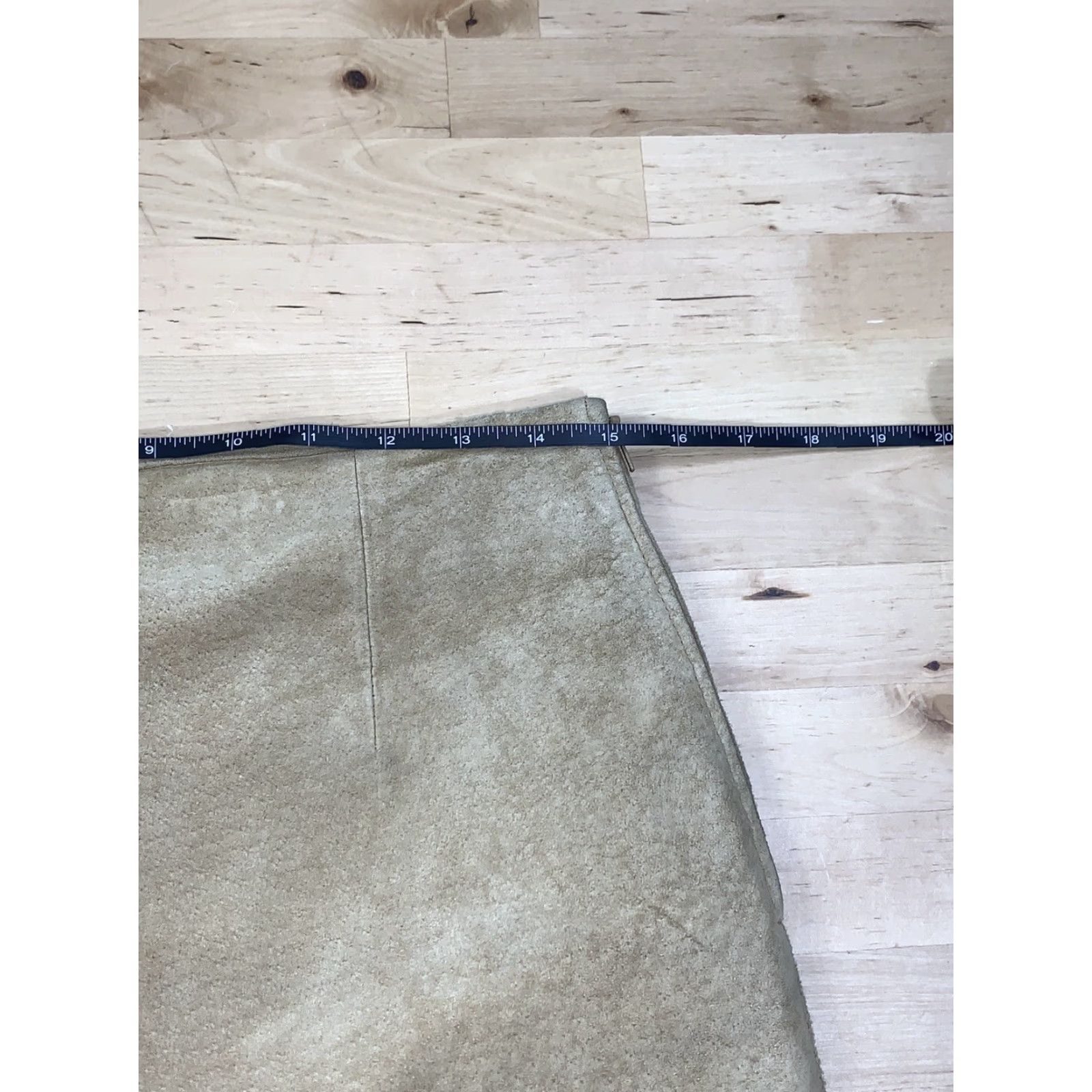 Vintage Marsh Landing Skirt A-Line Leather Beige Tan Long 10 Womens Vintage No Size 32" / US 10 / IT 46 - 7 Thumbnail
