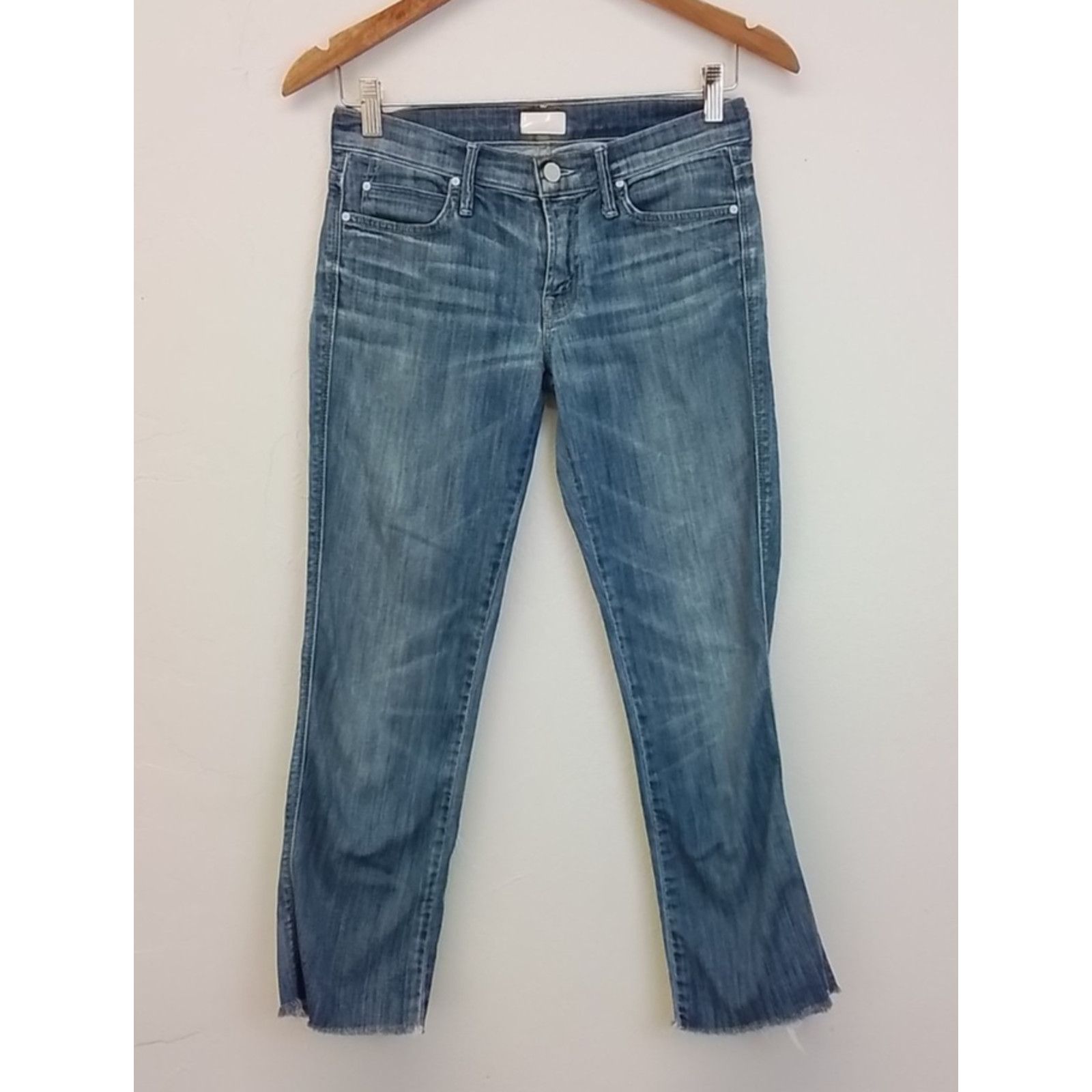 MOTHER Mother Denim The Frayed Rascal Jeans Women's 26 Medium Wash Size 26" / US 2 / IT 38 - 2 Thumbnail