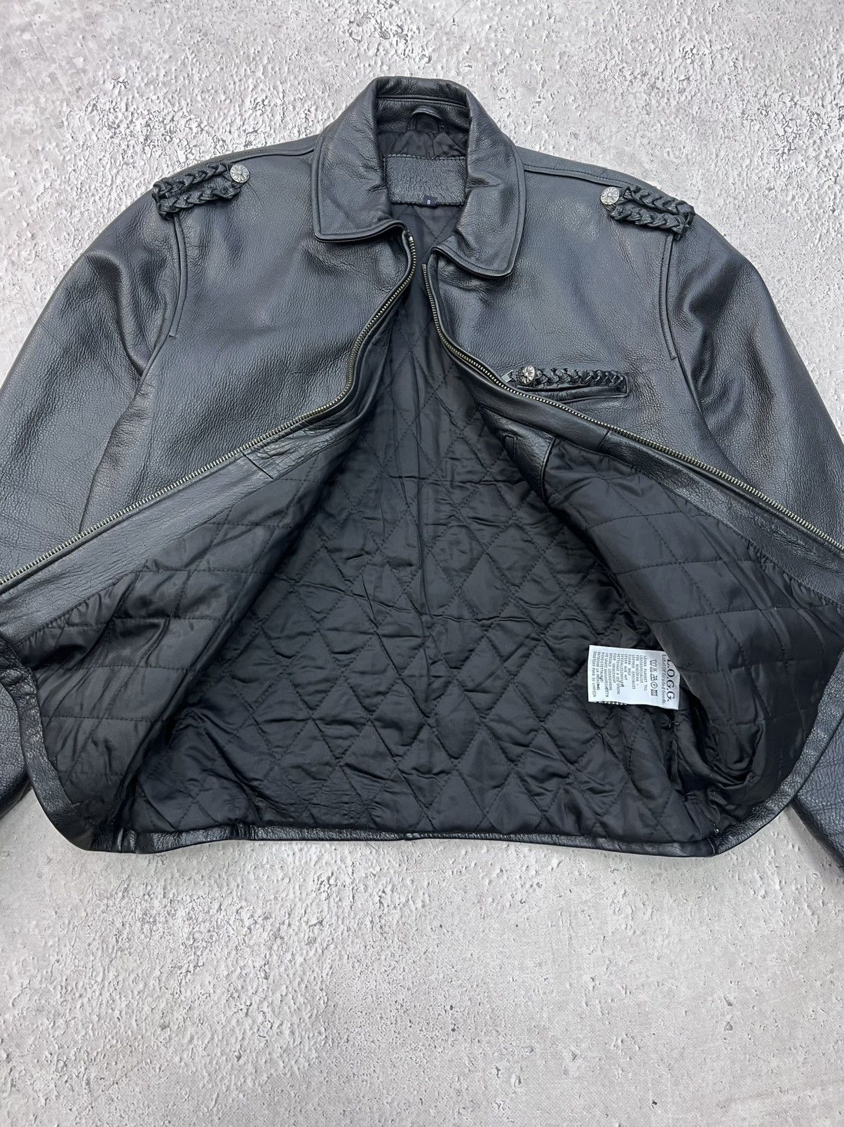 14th Addiction VINTAGE DISTRESSED LEATHER AVANT GARDE BOMBER 2000s Size US M / EU 48-50 / 2 - 9 Thumbnail