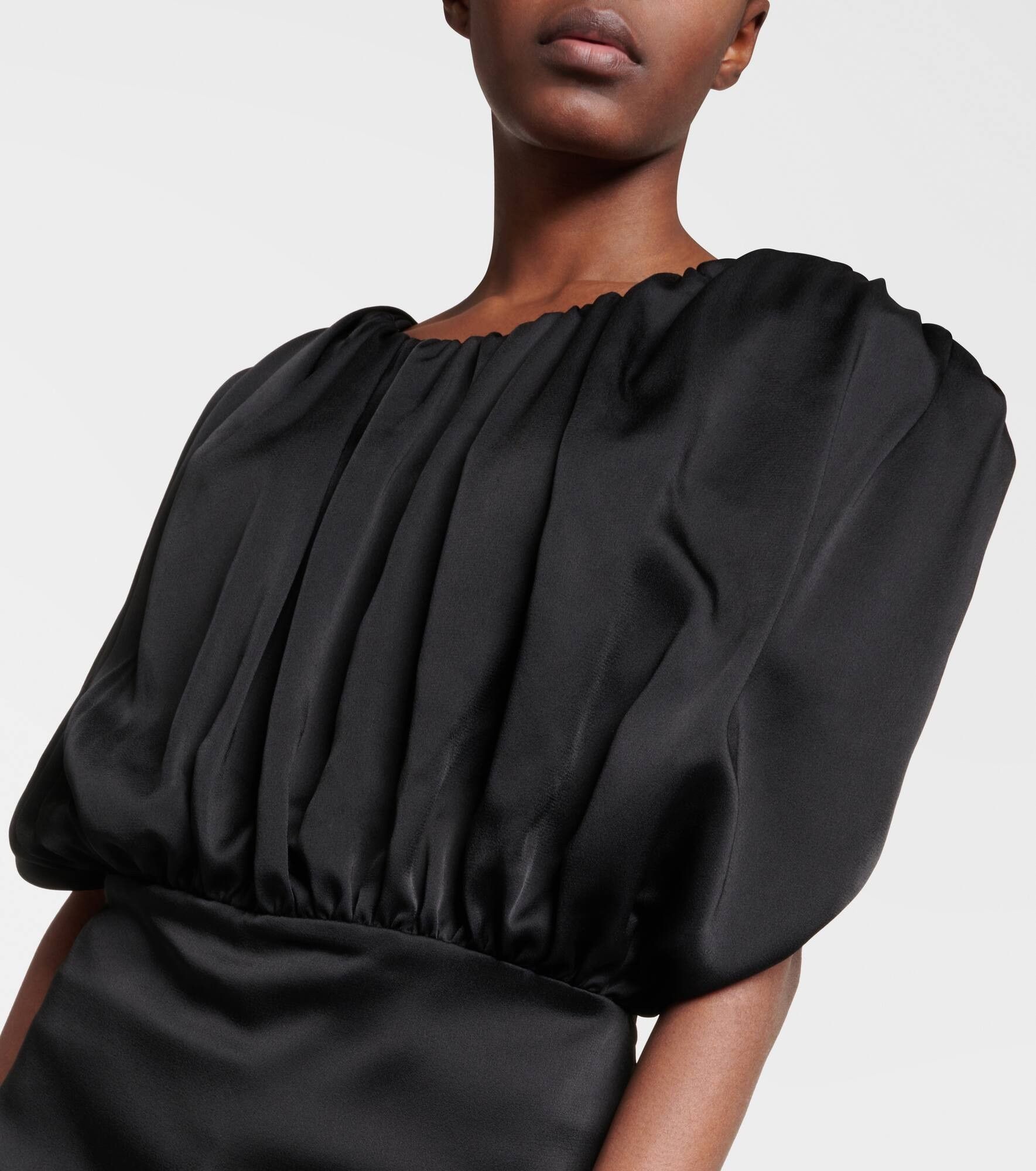 Jil Sander o1mt1gz0725 Satin Top in Black Size M / US 6-8 / IT 42-44 - 4 Thumbnail