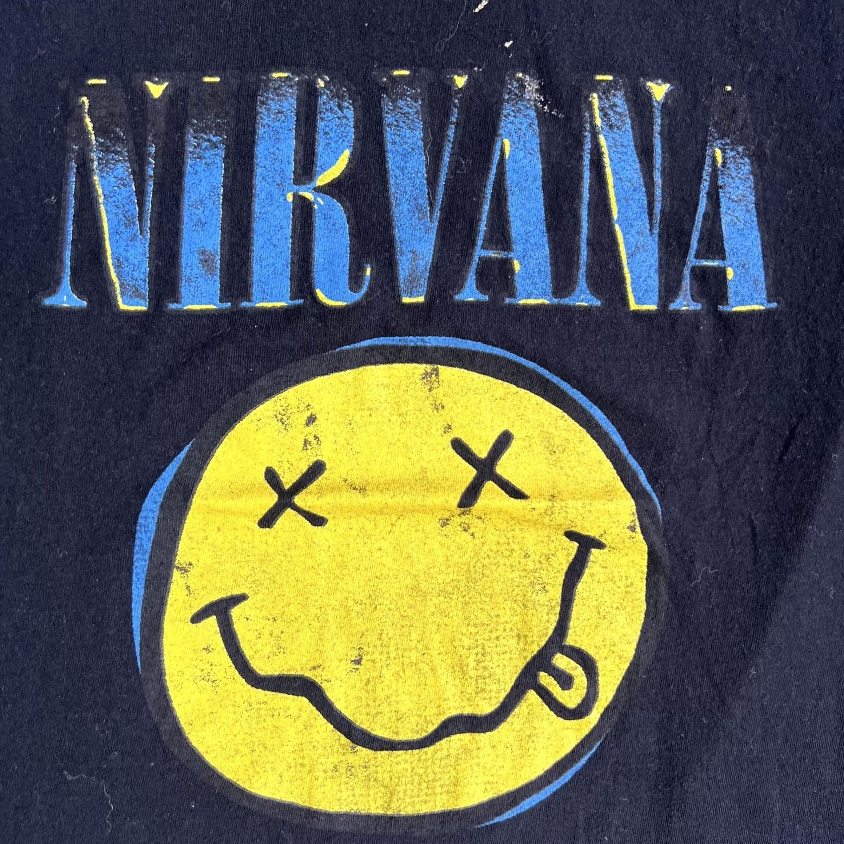 Vintage Nirvana Shirt Mens Small Black T-Shirt Graphic Smile Face Band Rock Tee Shirt Size US S / EU 44-46 / 1 - 2 Thumbnail
