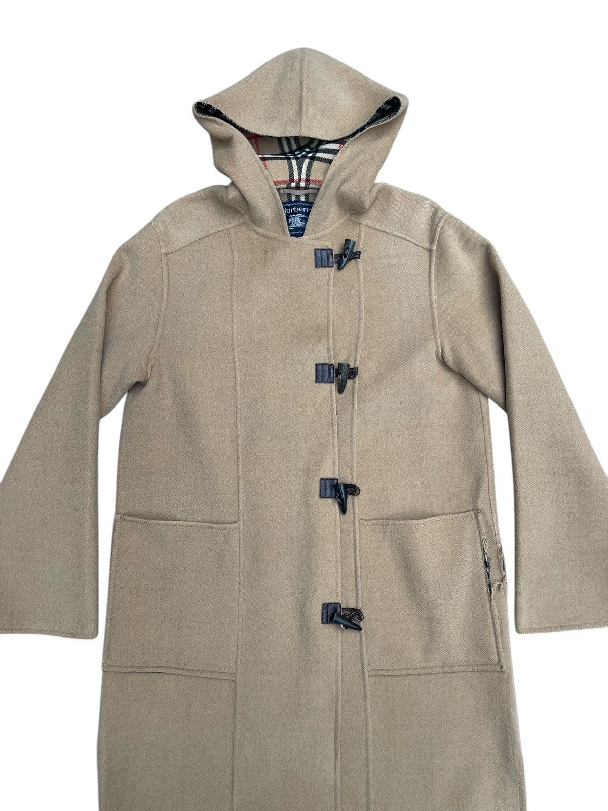 90s Burberrys Wool Cashmere Duffle Coat - Nova Check Lining