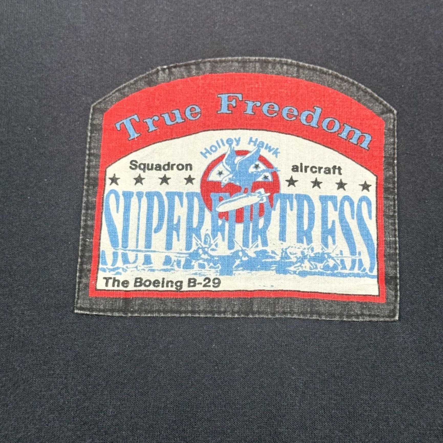ESPIRIT VINTAGE L.A. Spirit Sweater Mens M Black White True Freedom 90s B29 Superfortress Graphic Print运输? Size US M / EU 48-50 / 2 - 2 Thumbnail
