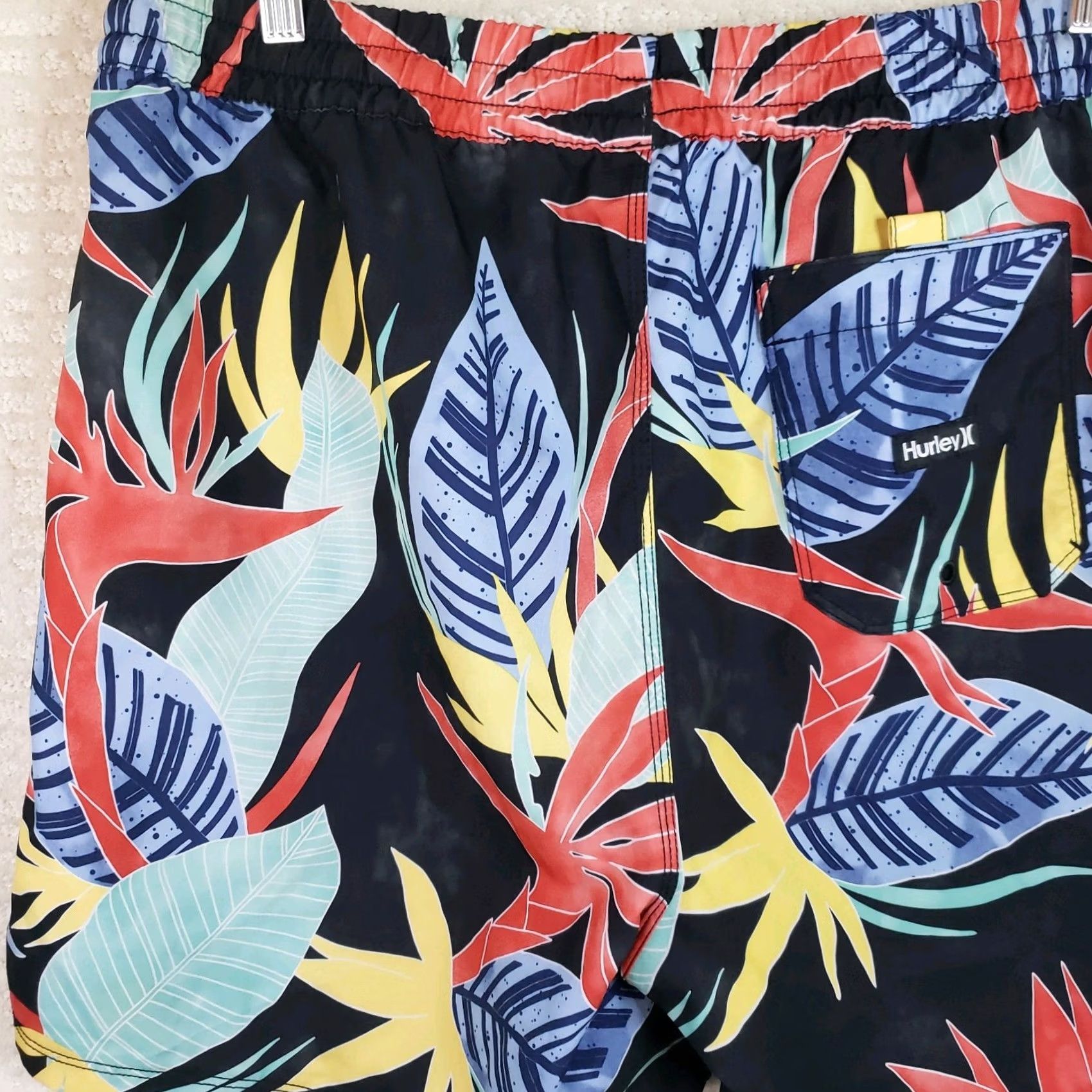 Hurley Hurley Swim Trunks Boardshorts Men's XXL Multicolor Hawaiian Tropical Floral Size US 39 - 7 Thumbnail