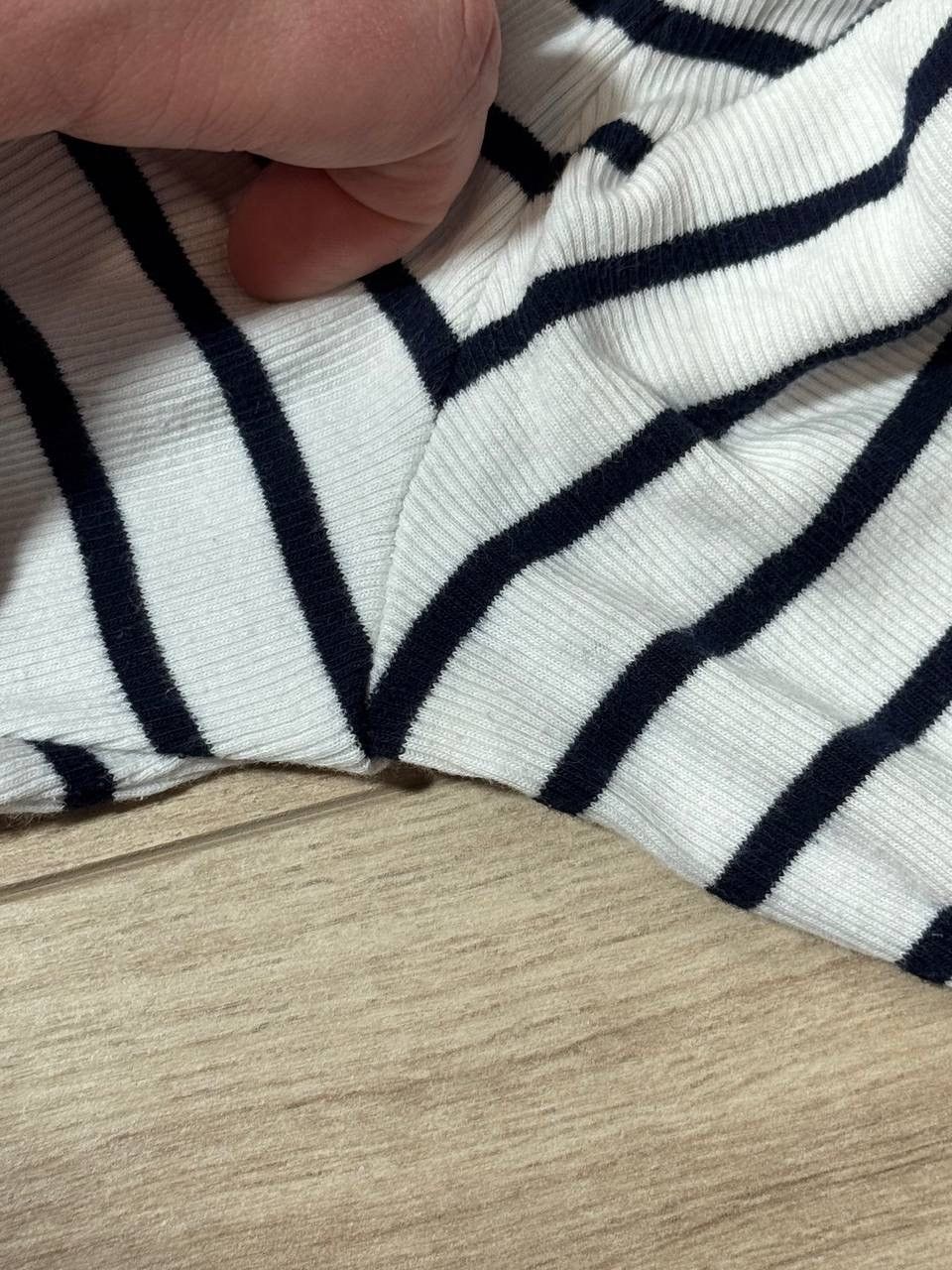 Sezane Sezane White Black Striped Long Sleeve Button Henley Top Size M / US 6-8 / IT 42-44 - 5 Thumbnail