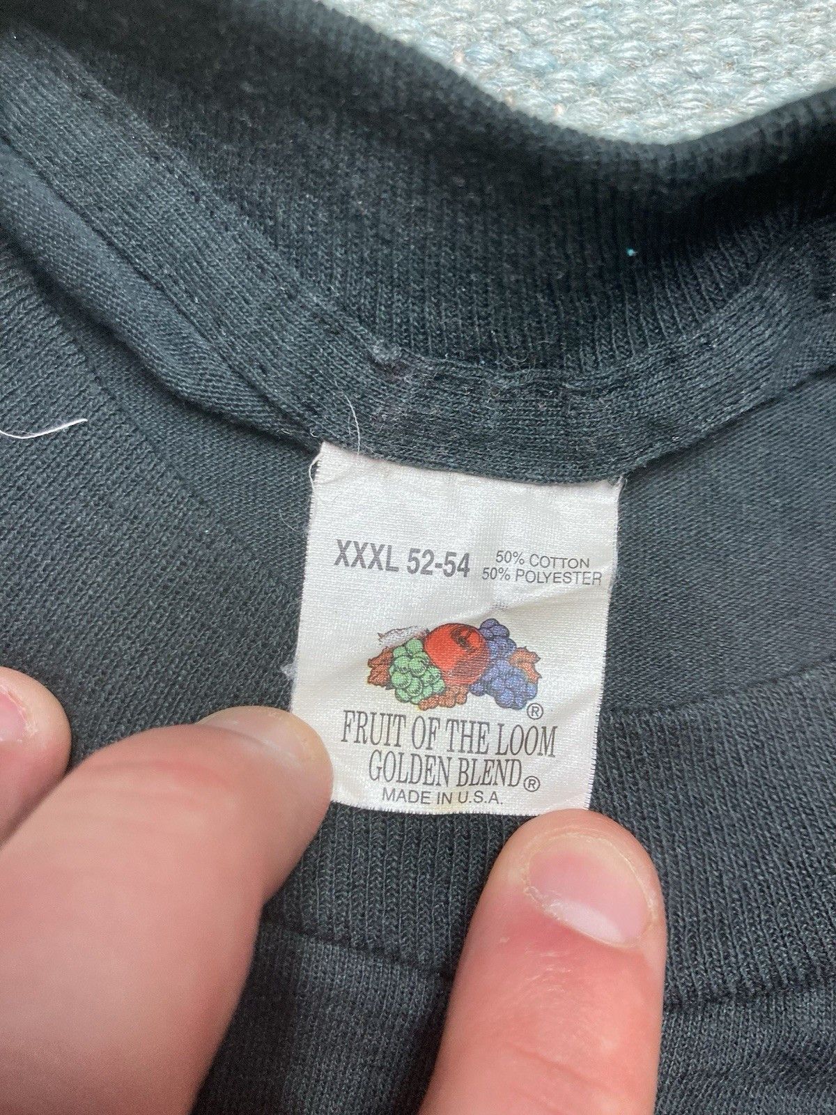 Fruit Of The Loom × Vintage 80s sleeveless pocket t shirt faded black fruit of loom 3XL Size US XXL / EU 58 / 5 - 6 Thumbnail