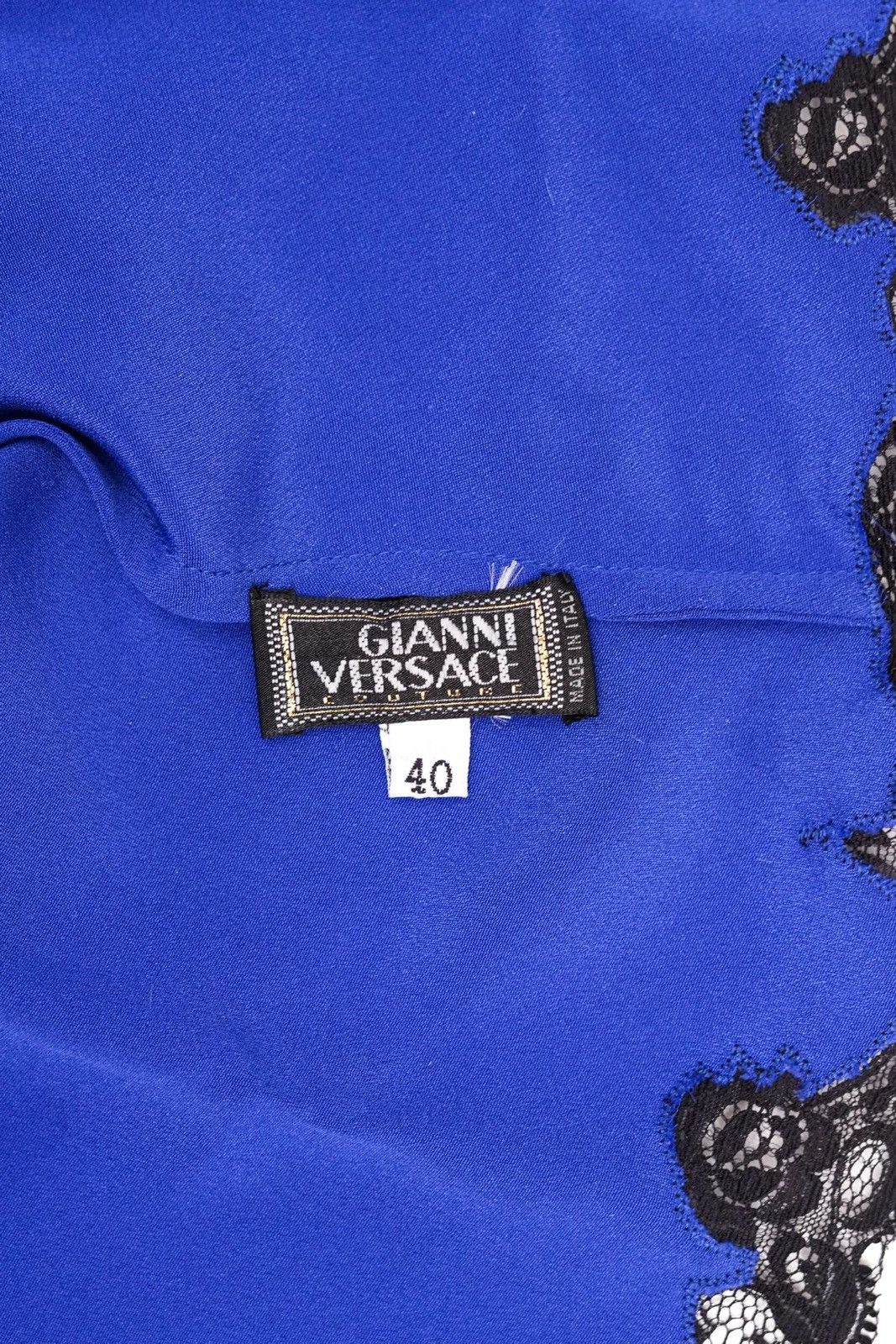 Versace Gianni Versace 1996 Blue Lace Tank Top Size S / US 4 / IT 40 - 6 Thumbnail
