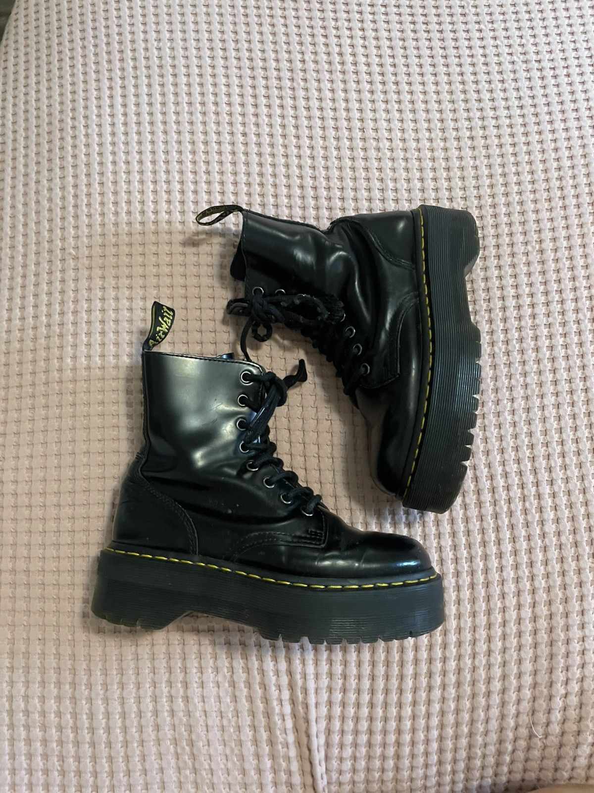 Dr. Martens Jason Platform Dr.Marten black combat boots Size US 6 / IT 36 - 2 Thumbnail