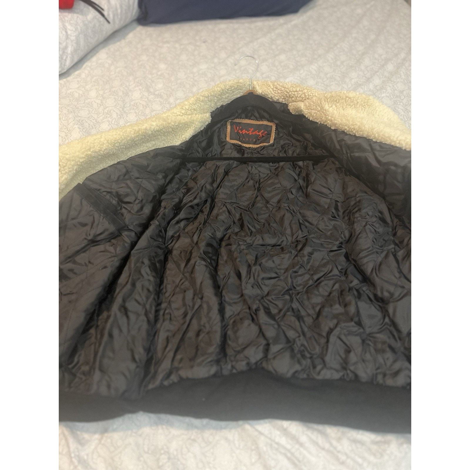 Other Vintage Leather Sherpa Lined Jacket Mens XL Western Aztec Size US XL / EU 56 / 4 - 11 Thumbnail