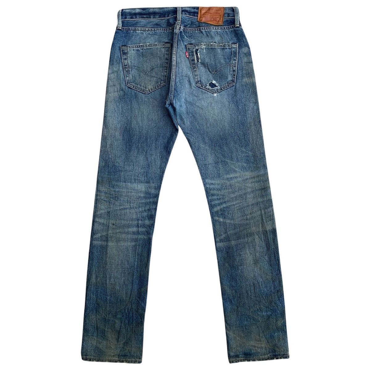 Levi's Y2K Levis 501 Button Fly Distressed Ripped Denim Jeans W30 Size US 30 / EU 46 - 2 Thumbnail