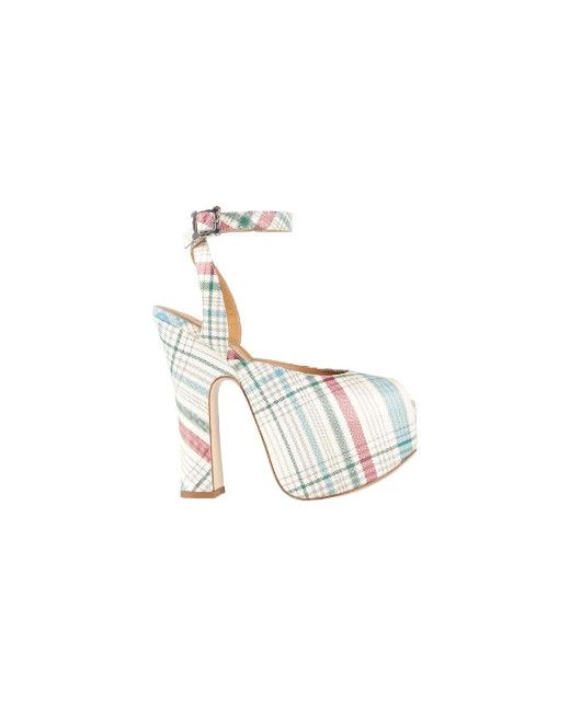 Vivienne Westwood o1f1d3z0426 Vargas Checked Platform Pumps in White/Multi Size US 6 / IT 36 - 1 Thumbnail