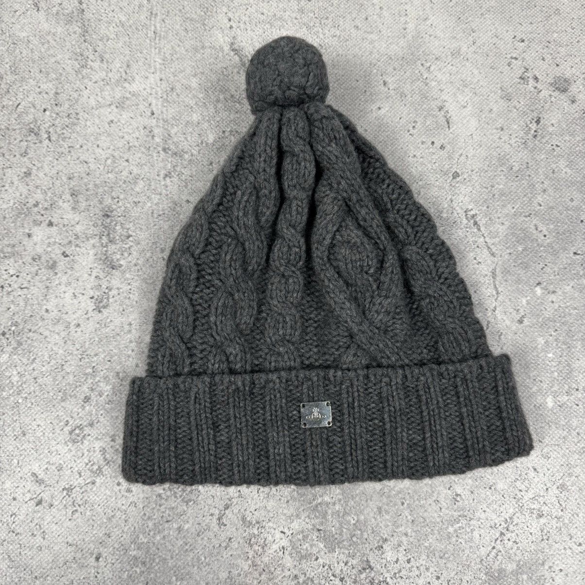 Vivienne Westwood Rare Vivienne Westwood Wool Knitted Metallic Logo Hat Size ONE SIZE - 3 Thumbnail