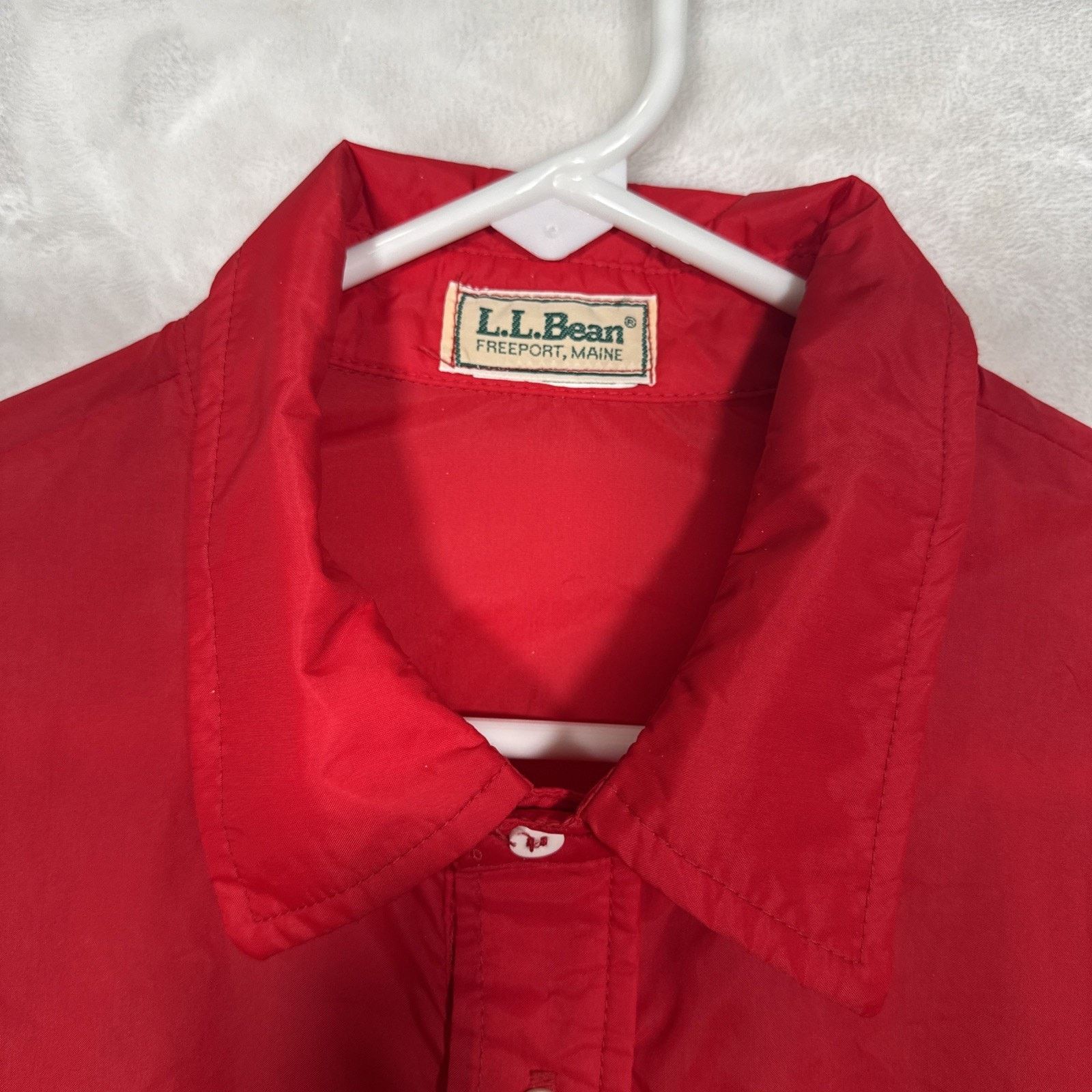 L.L. Bean LL BEAN Vtg Red Nylon Pullover Windbreaker Shirt Jacket Size US M / EU 48-50 / 2 - 2 Thumbnail