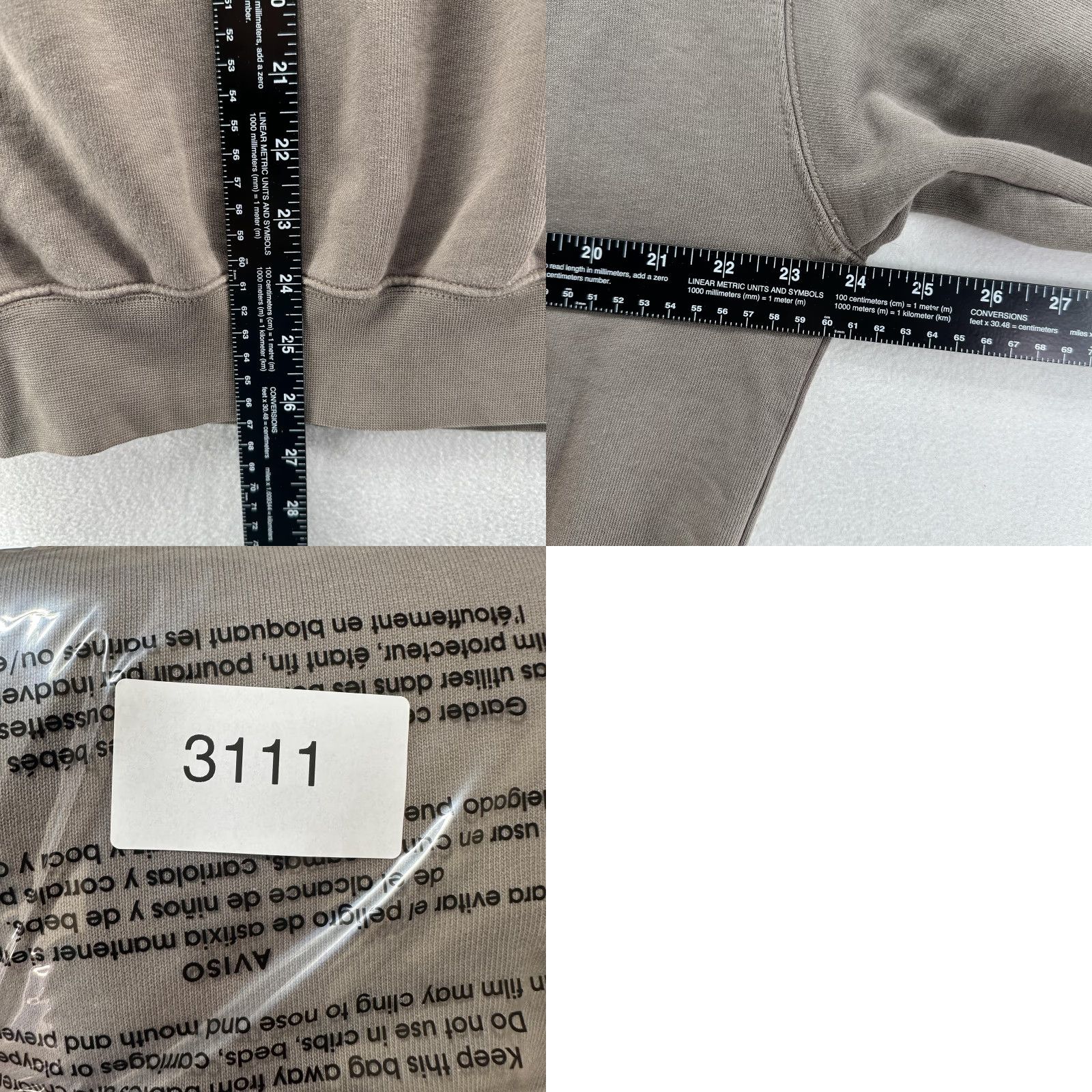 Madewell Madewell Sweatshirt Mens SM-MD Beige Fleece Crew Neck Solid Pullover NK077 Size M / US 6-8 / IT 42-44 - 8 Thumbnail