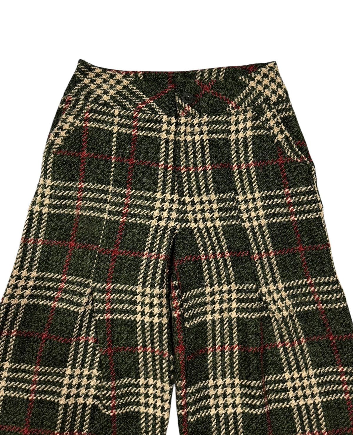 Japanese Brand × Vintage Vtg🔥Harem Tartan Green Ballon Pants Baggy Shorts Size 30" / US 8 / IT 44 - 3 Thumbnail