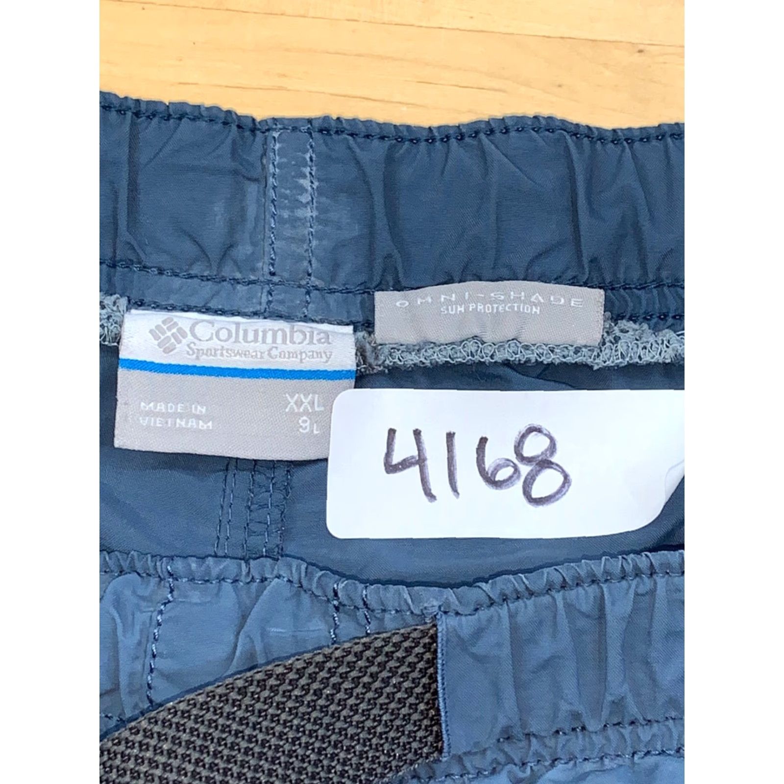 Vintage Columbia Omni Shade Mens Hiking Pants 2XL Blue Outdoor Chino Relaxed Inseam 9 in Regular Size US 39 - 3 Thumbnail