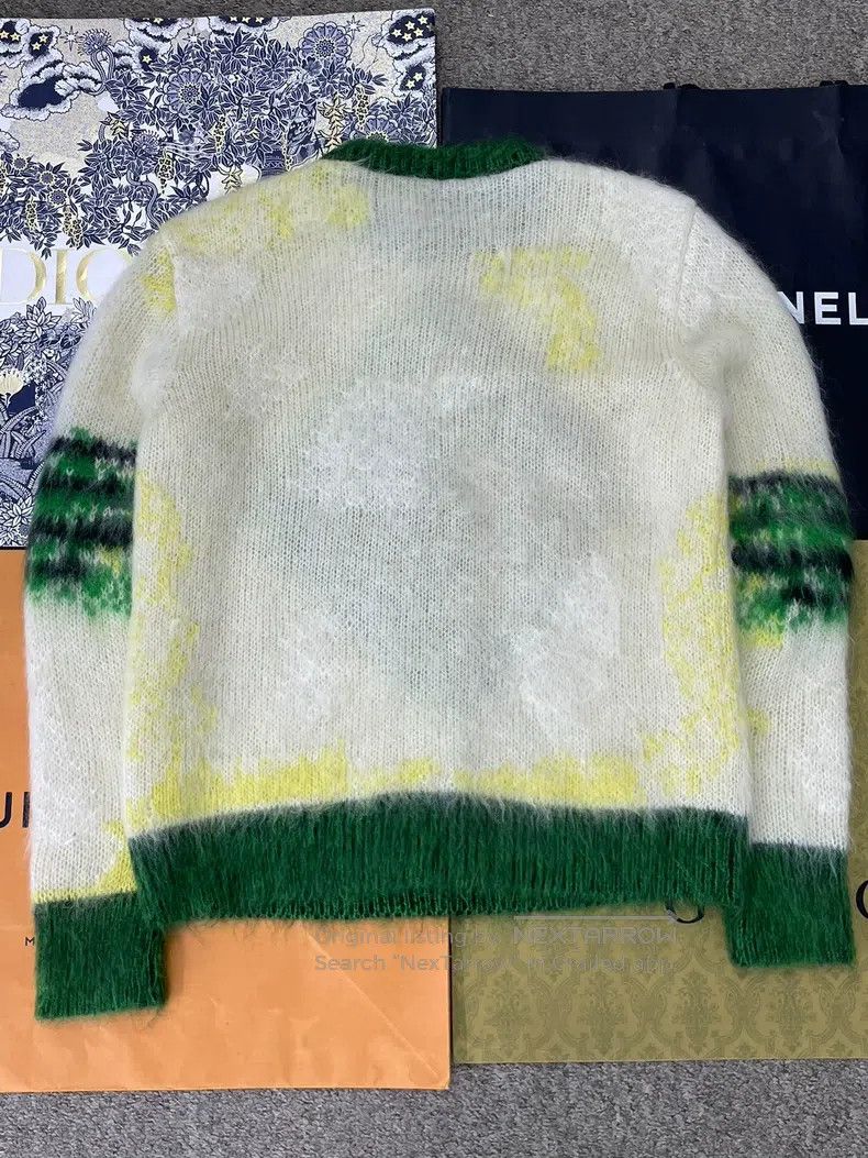 Dior Dior Yellow and green printed horsehair sweater Size US M / EU 48-50 / 2 - 3 Thumbnail