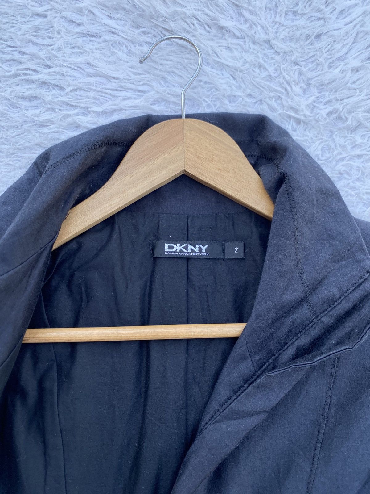 DKNY Rare DKNY Classic Black Cotton Zipper Jacket Size XS / US 0-2 / IT 36-38 - 7 Thumbnail