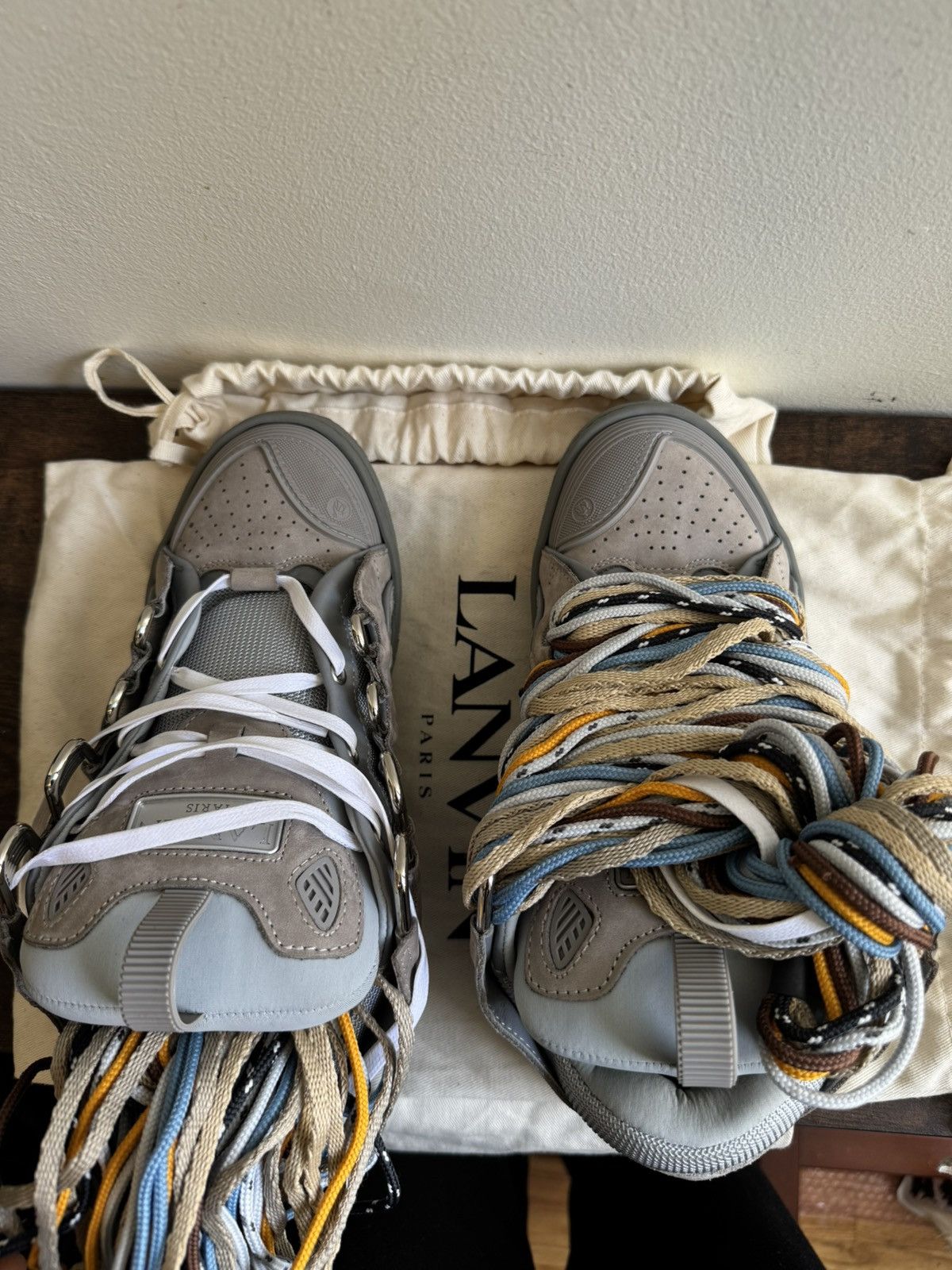 Lanvin Lanvin curb chunky lace up sneakers Size US 9 / IT 39 - 1 Thumbnail