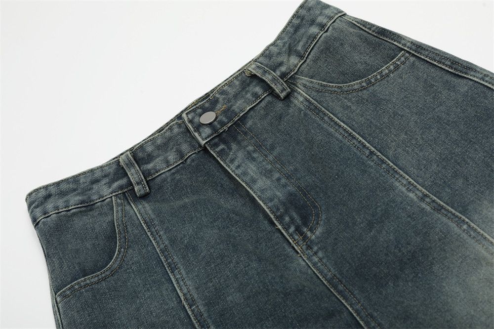 Japanese Brand × Jean American high street flower embroidered work jeans for men Size US 32 / EU 48 - 3 Thumbnail